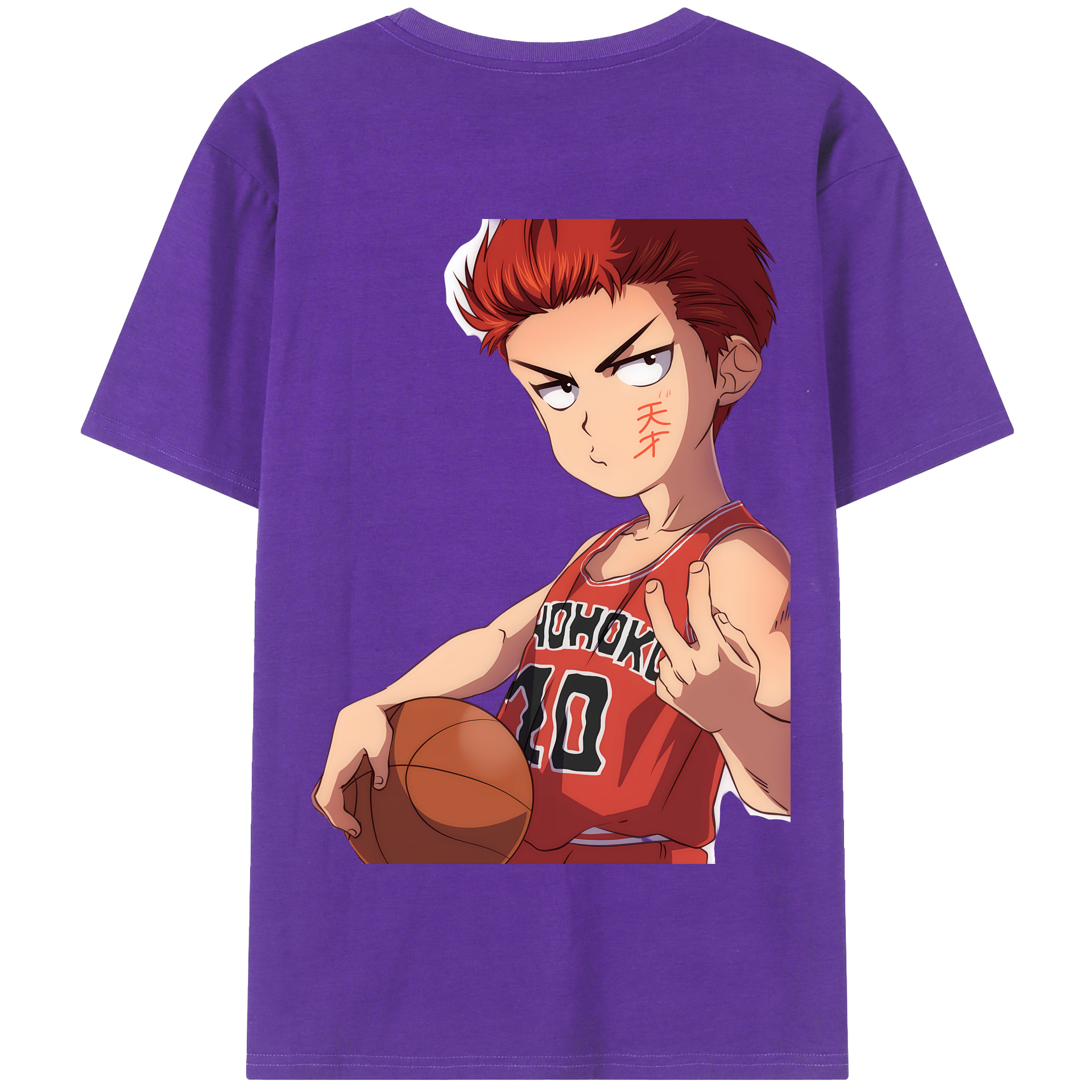SLAM DUNK／スラムダンク 綿100％半袖Tシャツ（背面プリント）