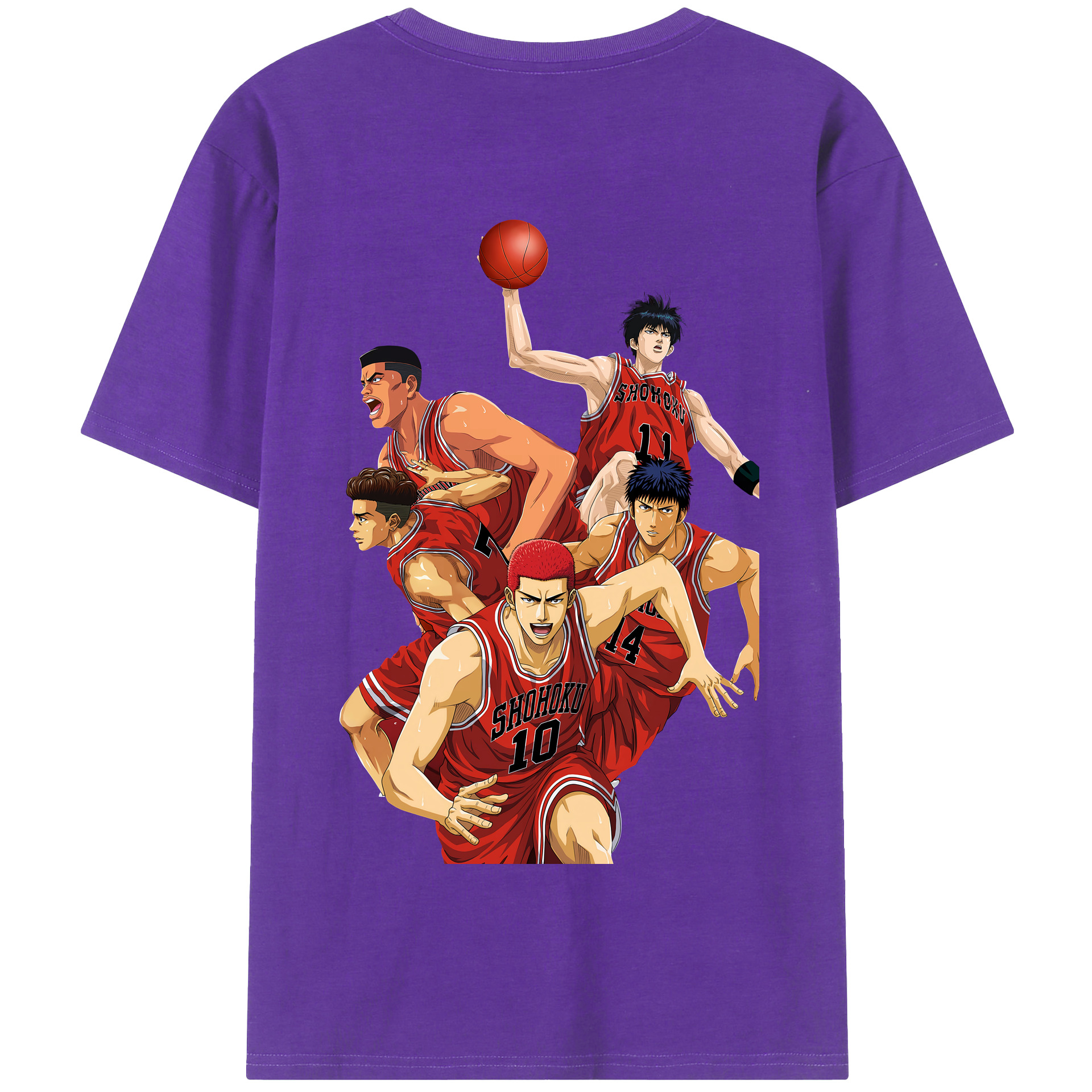 SLAM DUNK／スラムダンク 綿100％半袖Tシャツ（背面プリント）