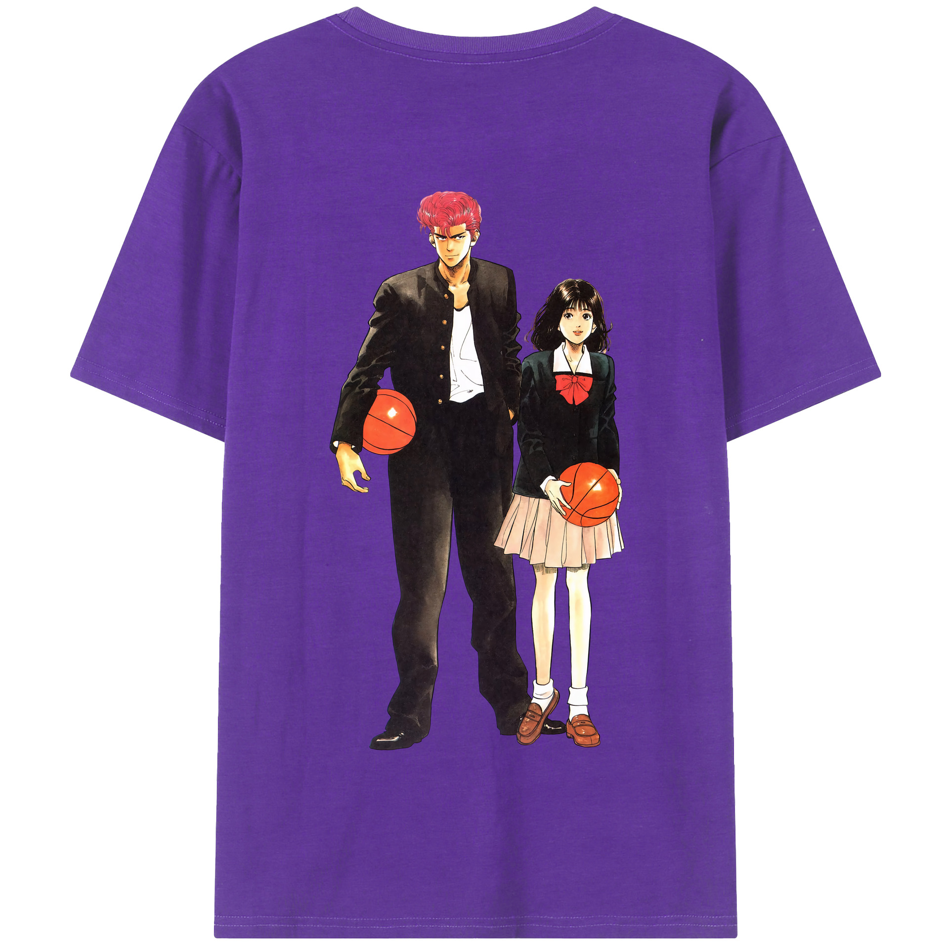 SLAM DUNK／スラムダンク 綿100％半袖Tシャツ（背面プリント）