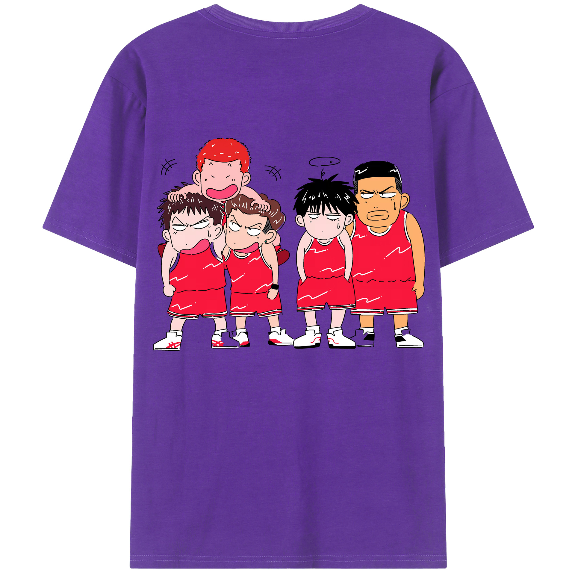 SLAM DUNK／スラムダンク 綿100％半袖Tシャツ（背面プリント）