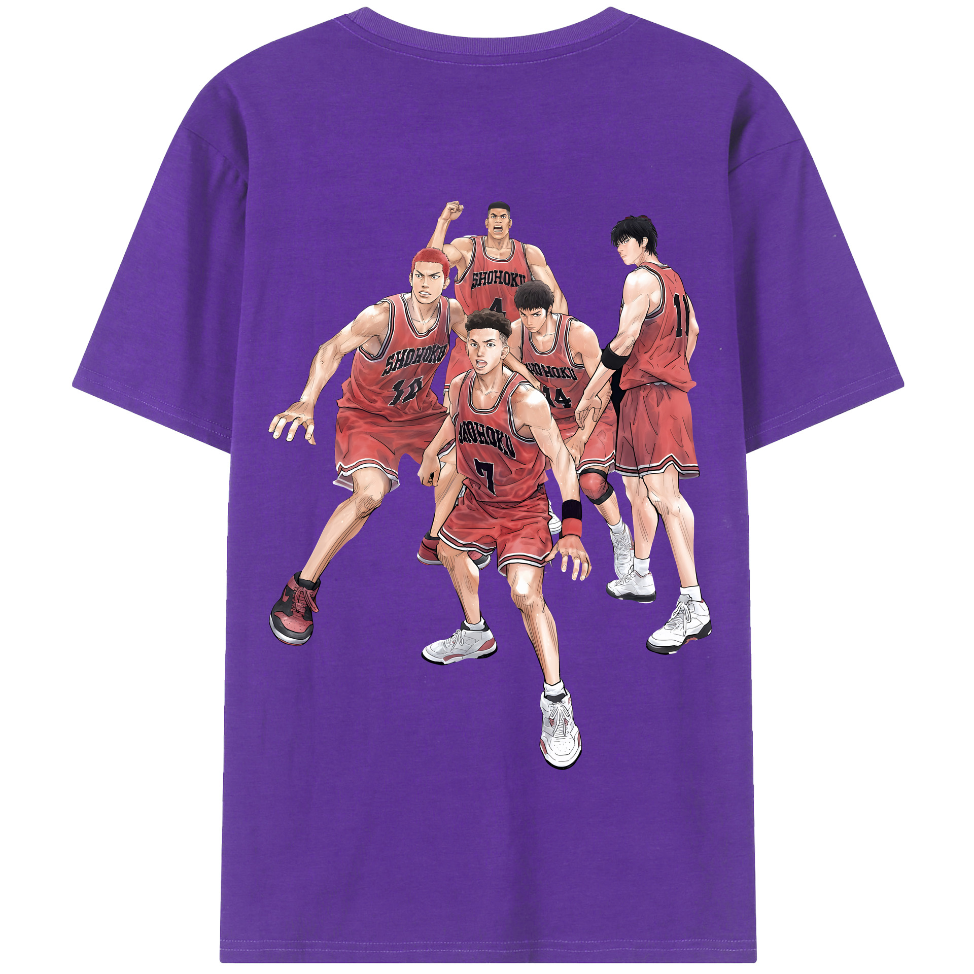 SLAM DUNK／スラムダンク 綿100％半袖Tシャツ（背面プリント）