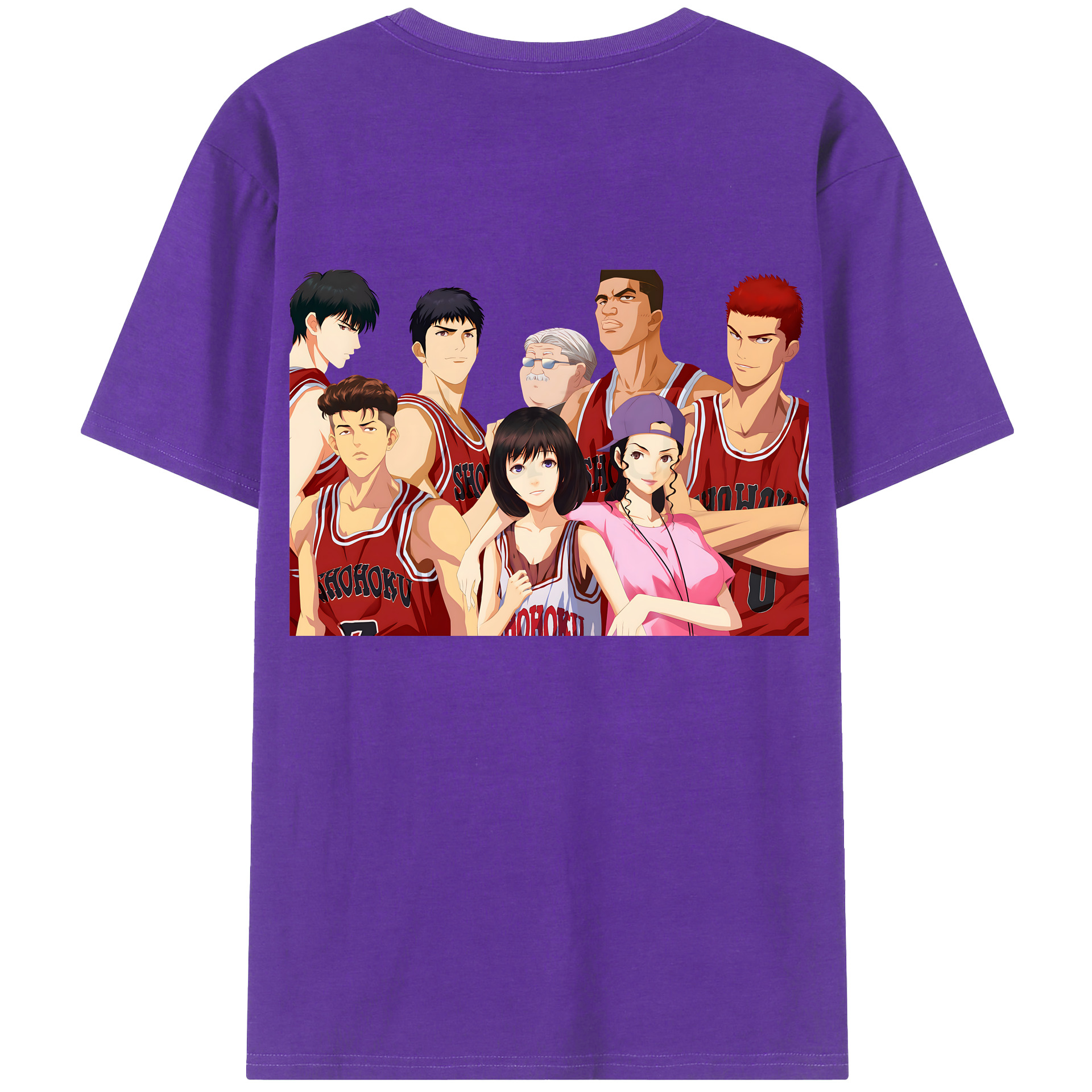 SLAM DUNK／スラムダンク 綿100％半袖Tシャツ（背面プリント）