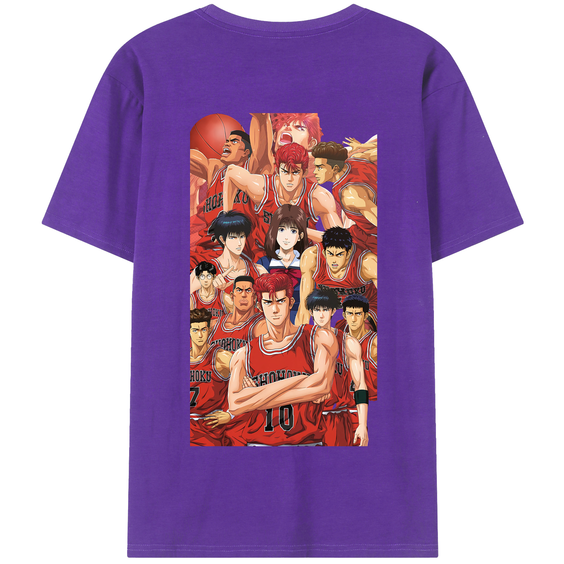 SLAM DUNK／スラムダンク 綿100％半袖Tシャツ（背面プリント）