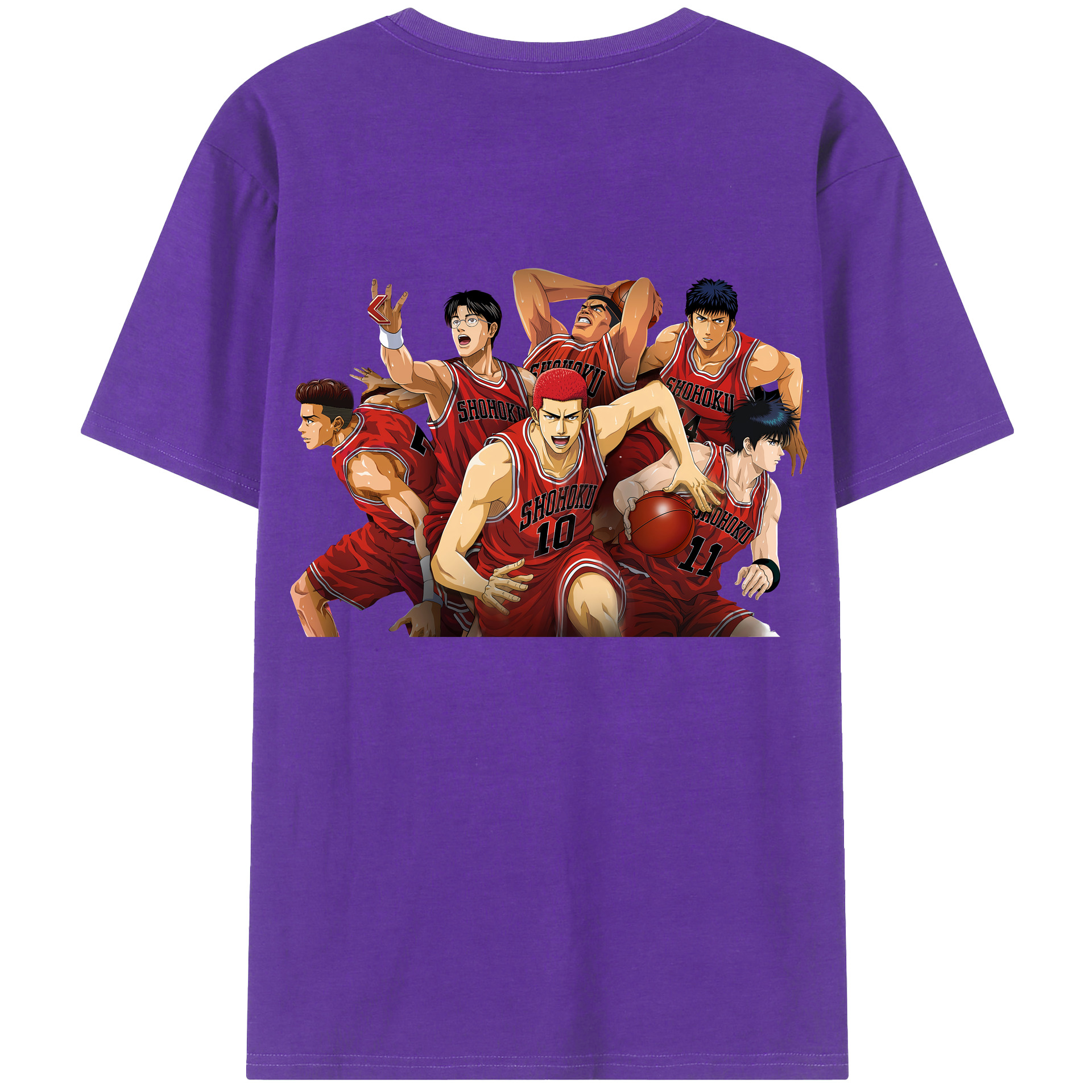 SLAM DUNK／スラムダンク 綿100％半袖Tシャツ（背面プリント）