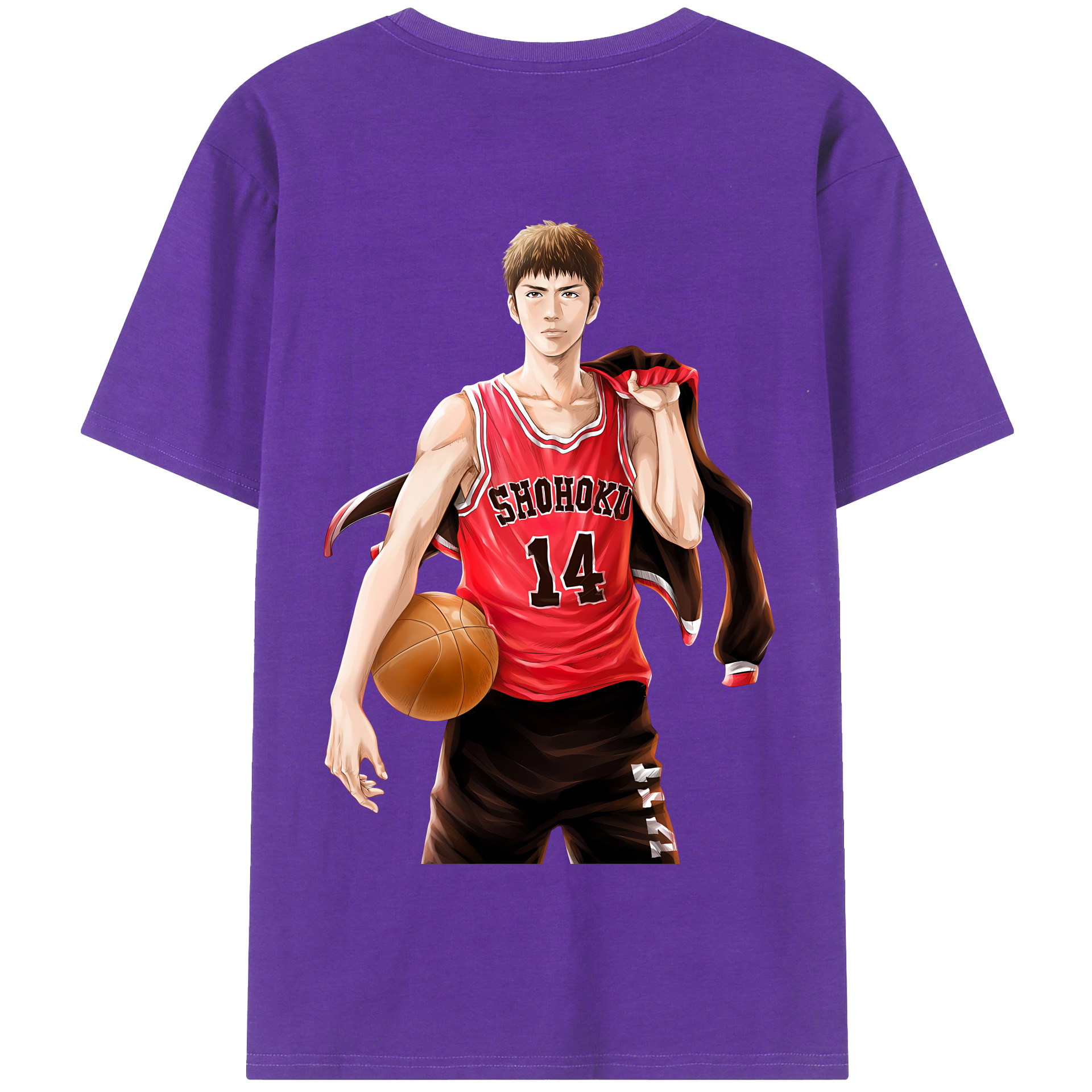 SLAM DUNK／スラムダンク 綿100％半袖Tシャツ（背面プリント）