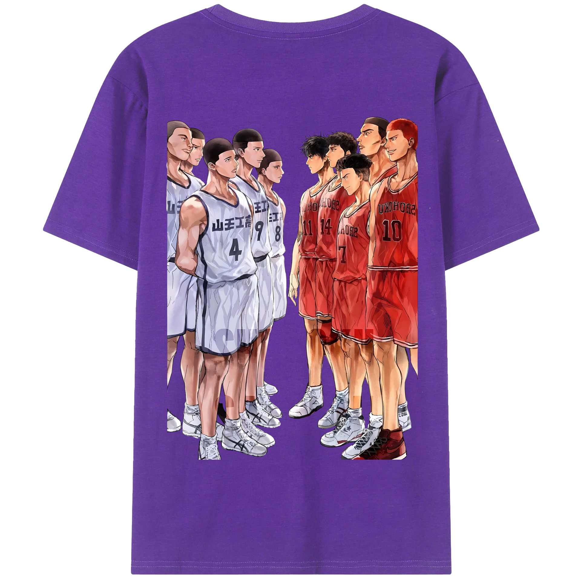 SLAM DUNK／スラムダンク 綿100％半袖Tシャツ（背面プリント）