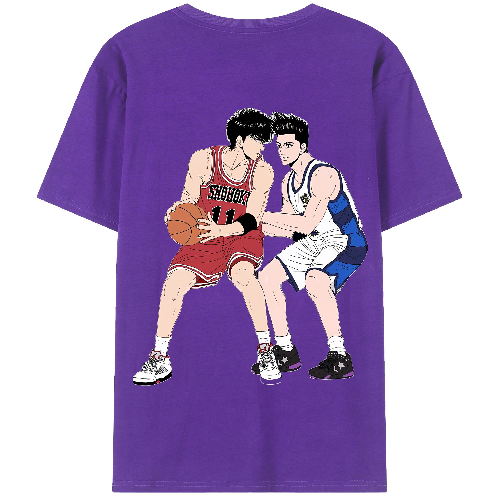 SLAM DUNK／スラムダンク 綿100％半袖Tシャツ（背面プリント）