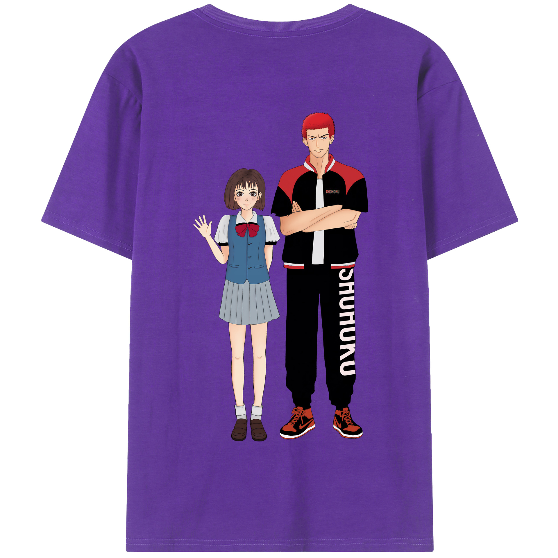 SLAM DUNK／スラムダンク 綿100％半袖Tシャツ（背面プリント）