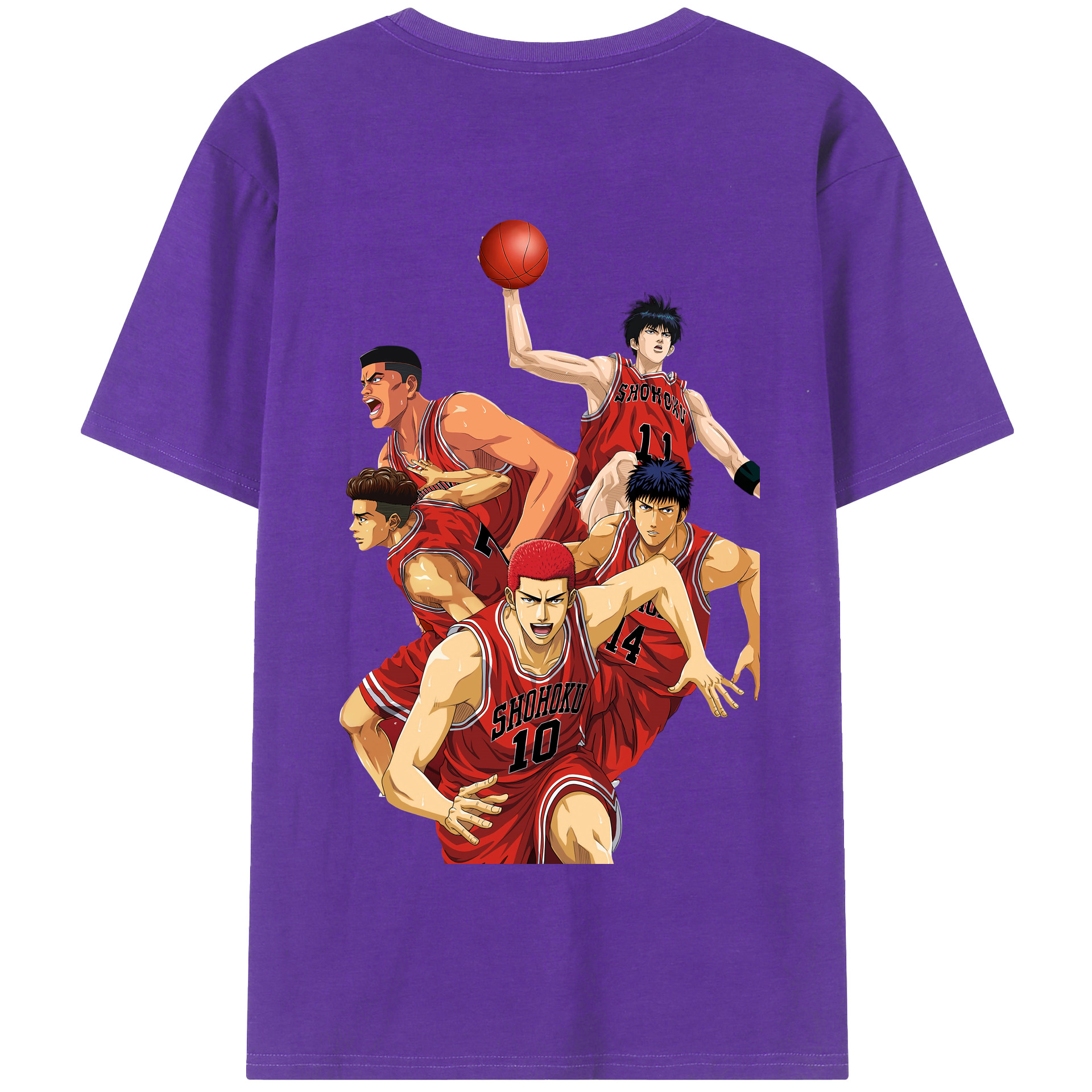 SLAM DUNK／スラムダンク 綿100％半袖Tシャツ（背面プリント）
