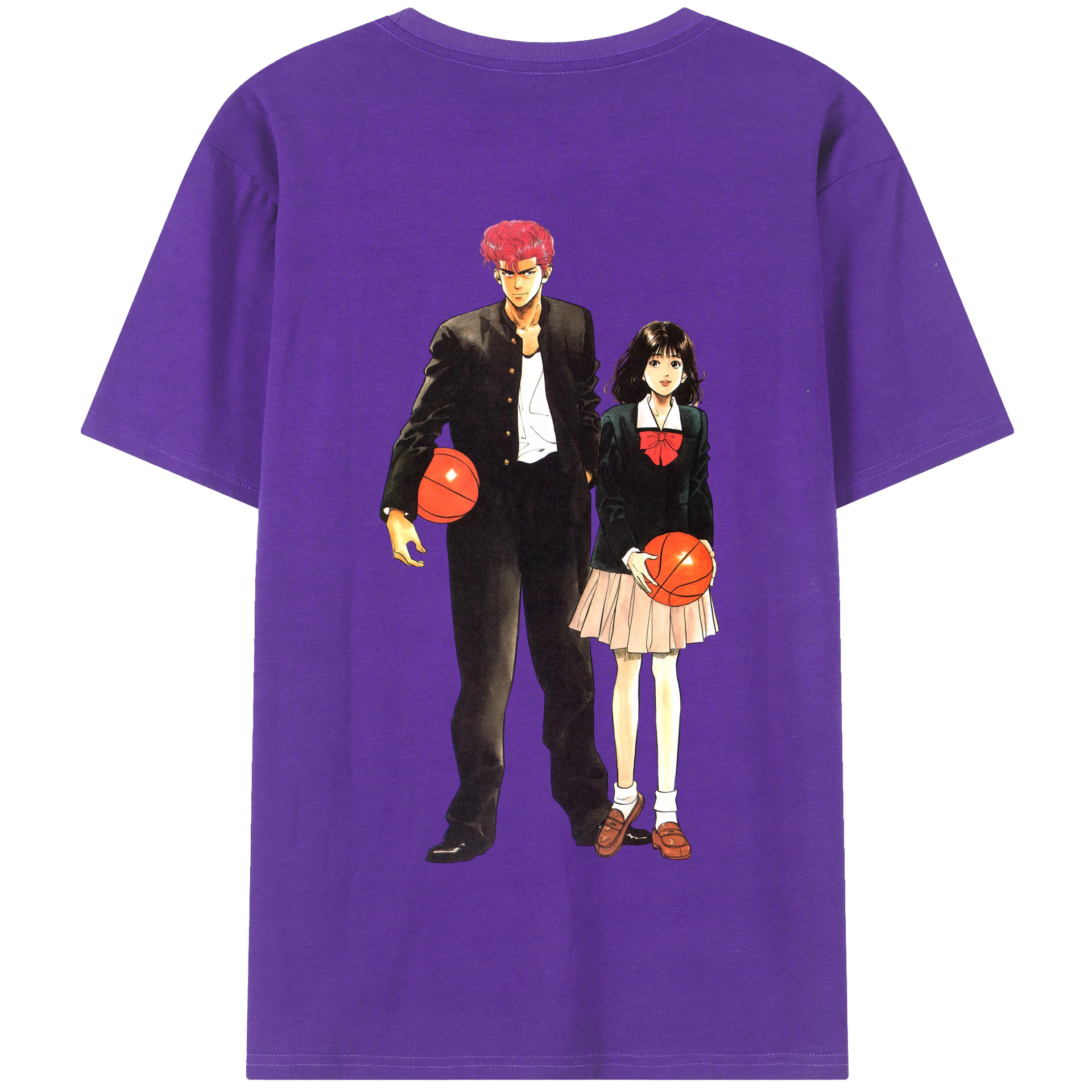 SLAM DUNK／スラムダンク 綿100％半袖Tシャツ（背面プリント）