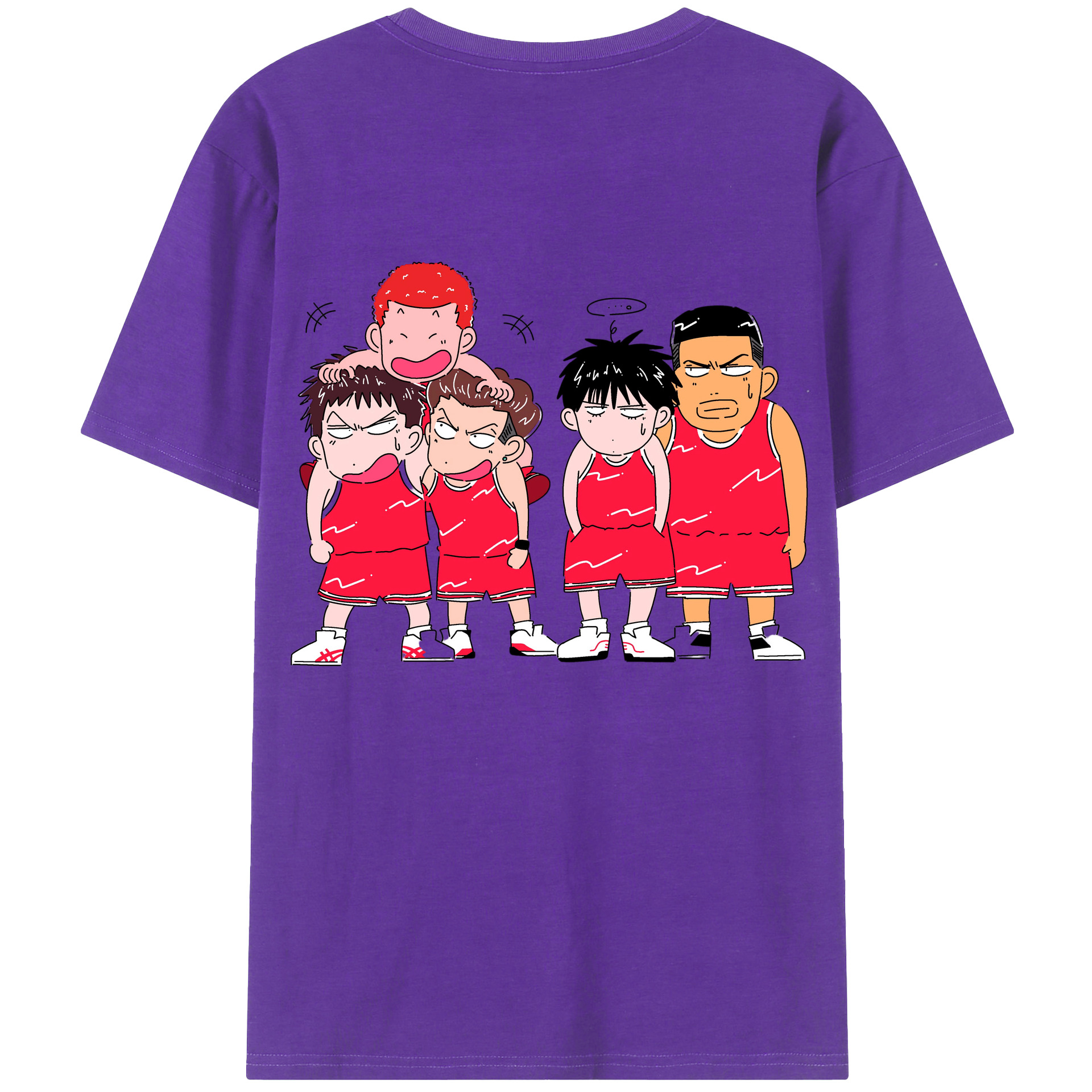SLAM DUNK／スラムダンク 綿100％半袖Tシャツ（背面プリント）