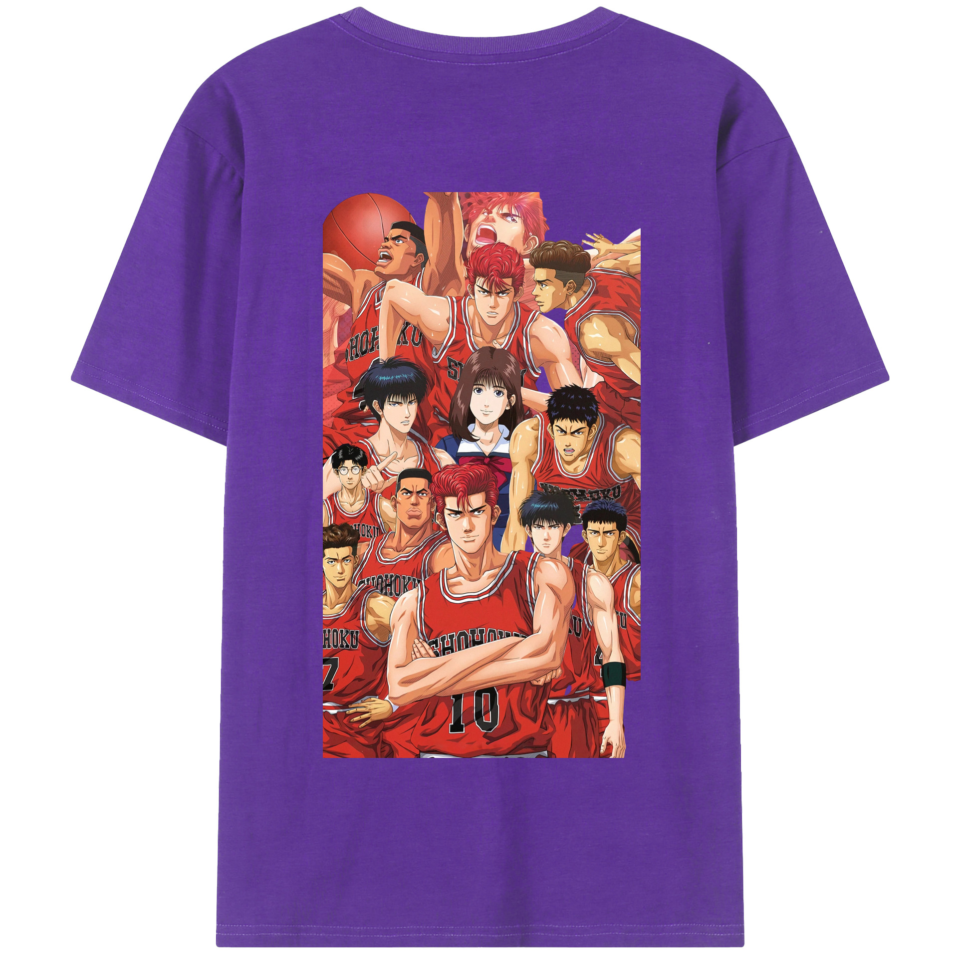 SLAM DUNK／スラムダンク 綿100％半袖Tシャツ（背面プリント）