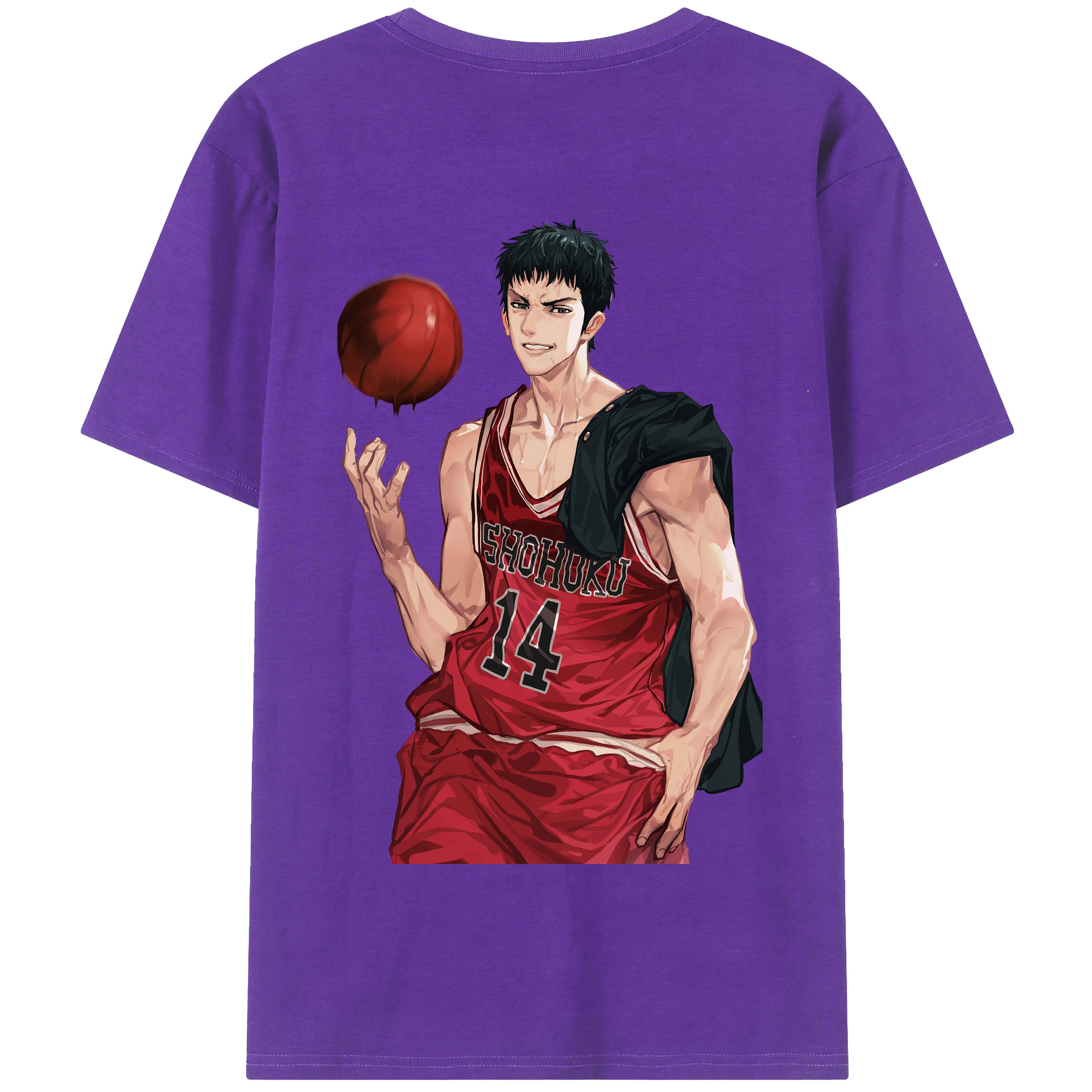 SLAM DUNK／スラムダンク 綿100％半袖Tシャツ（背面プリント）