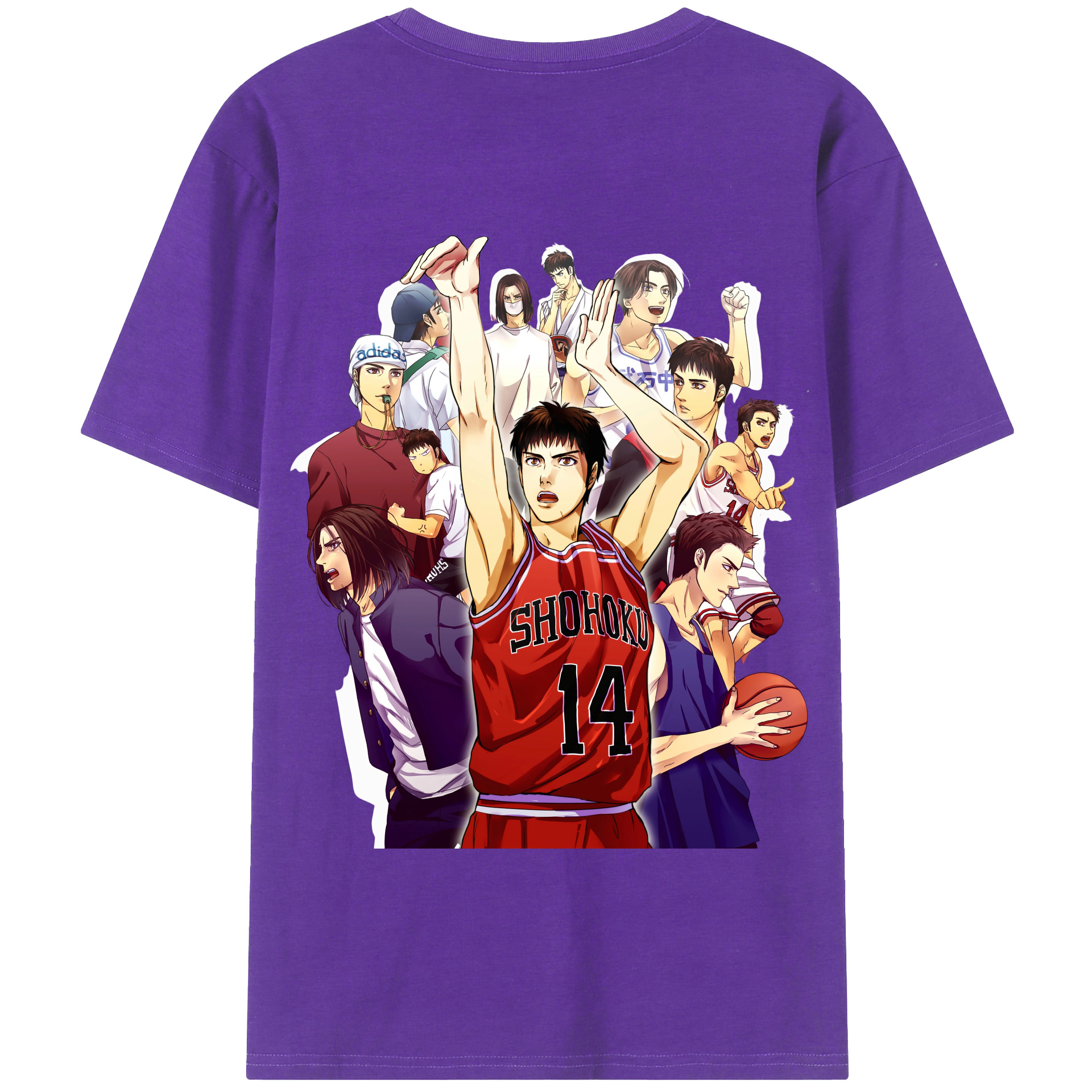 SLAM DUNK／スラムダンク 綿100％半袖Tシャツ（背面プリント）