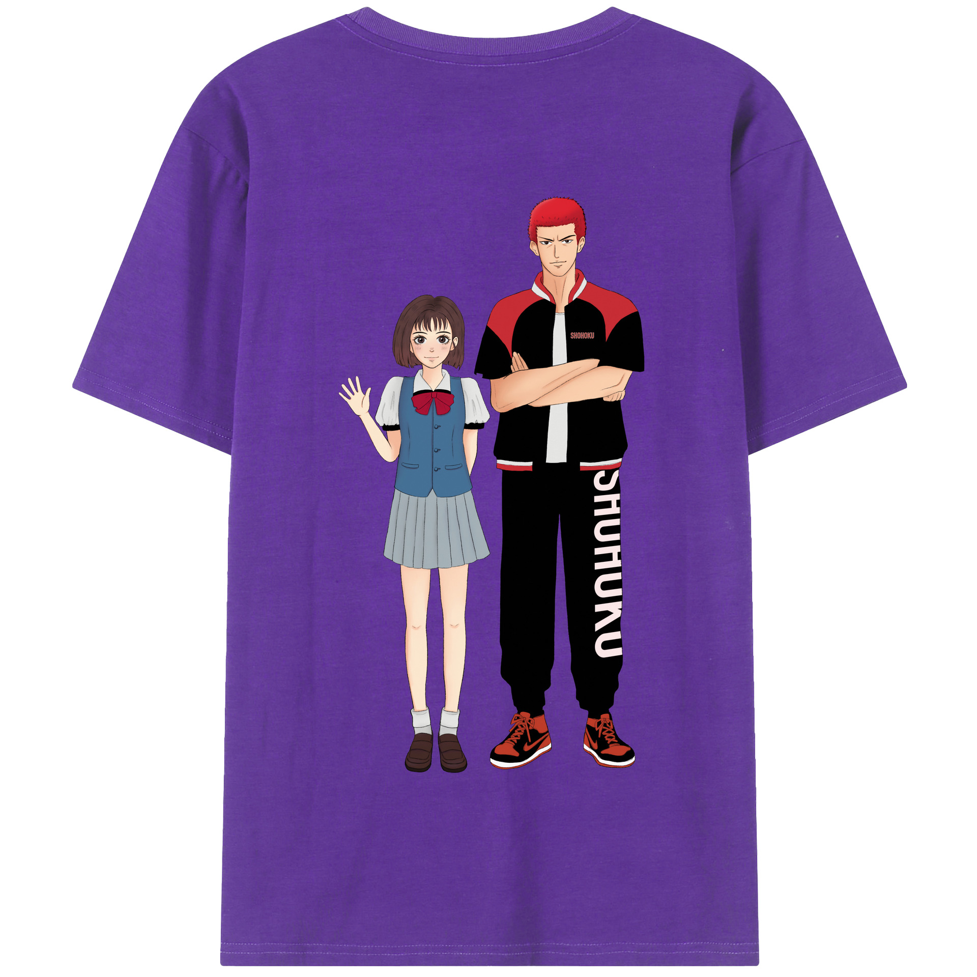 SLAM DUNK／スラムダンク 綿100％半袖Tシャツ（背面プリント）