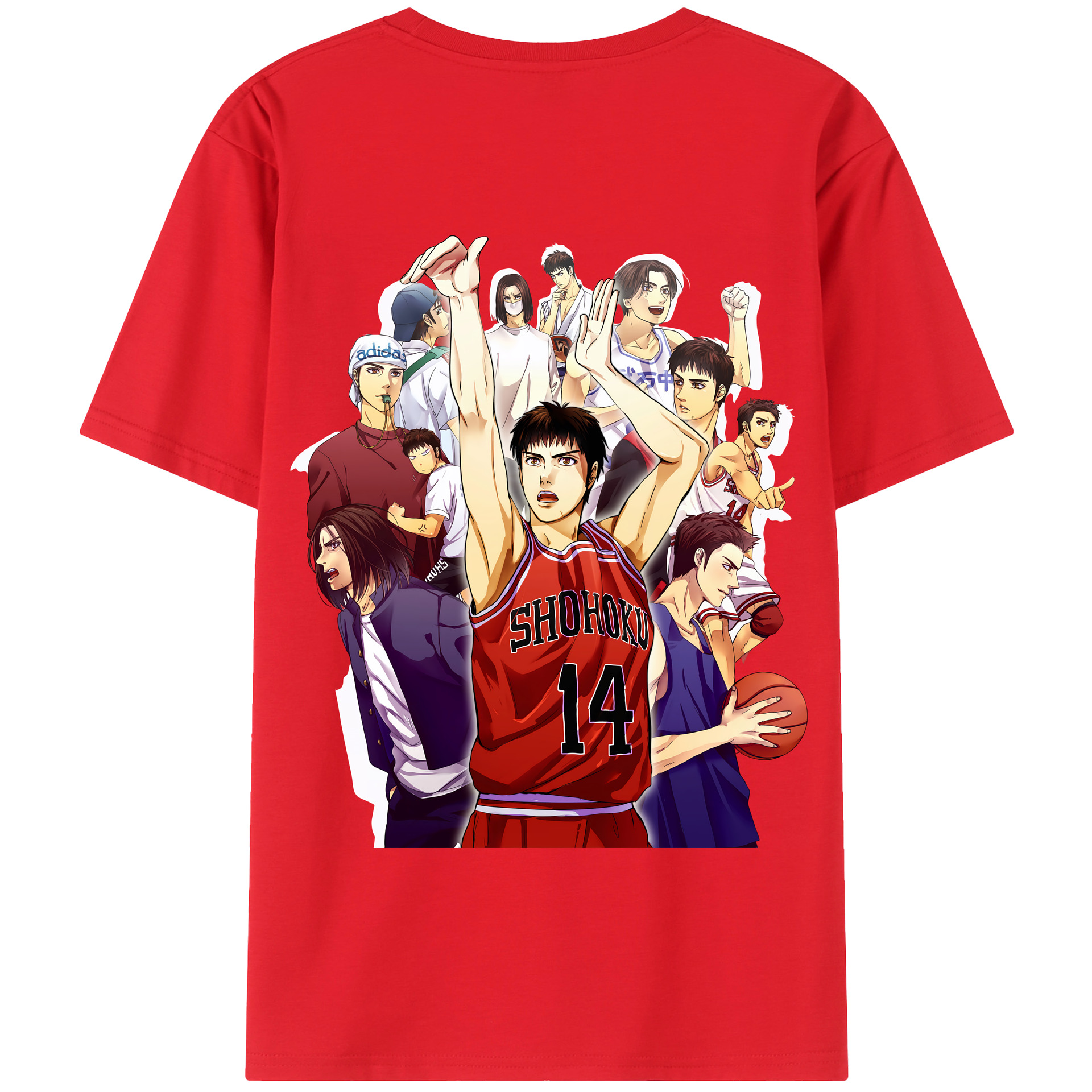 SLAM DUNK／スラムダンク 綿100％半袖Tシャツ（背面プリント）