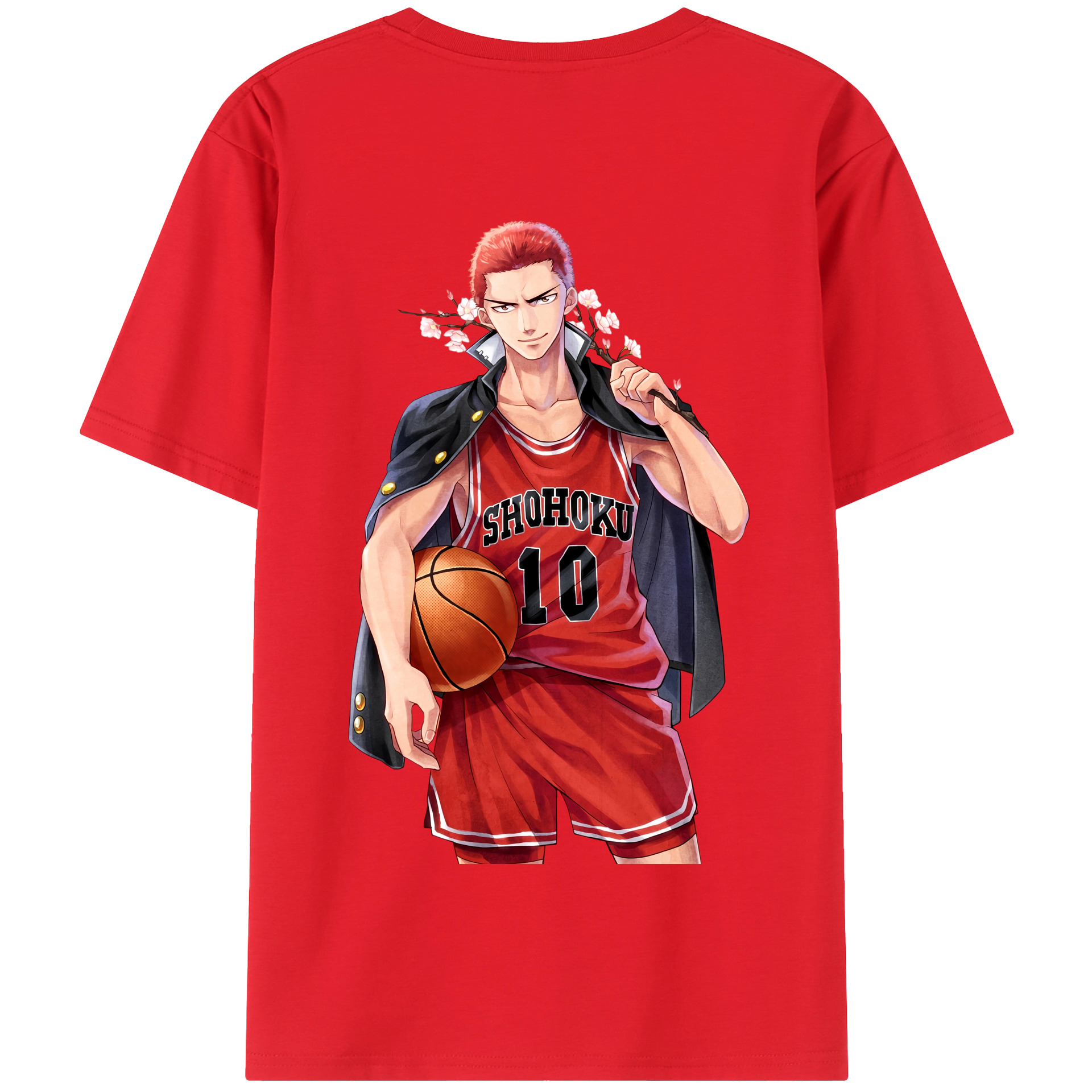SLAM DUNK／スラムダンク 綿100％半袖Tシャツ（背面プリント）