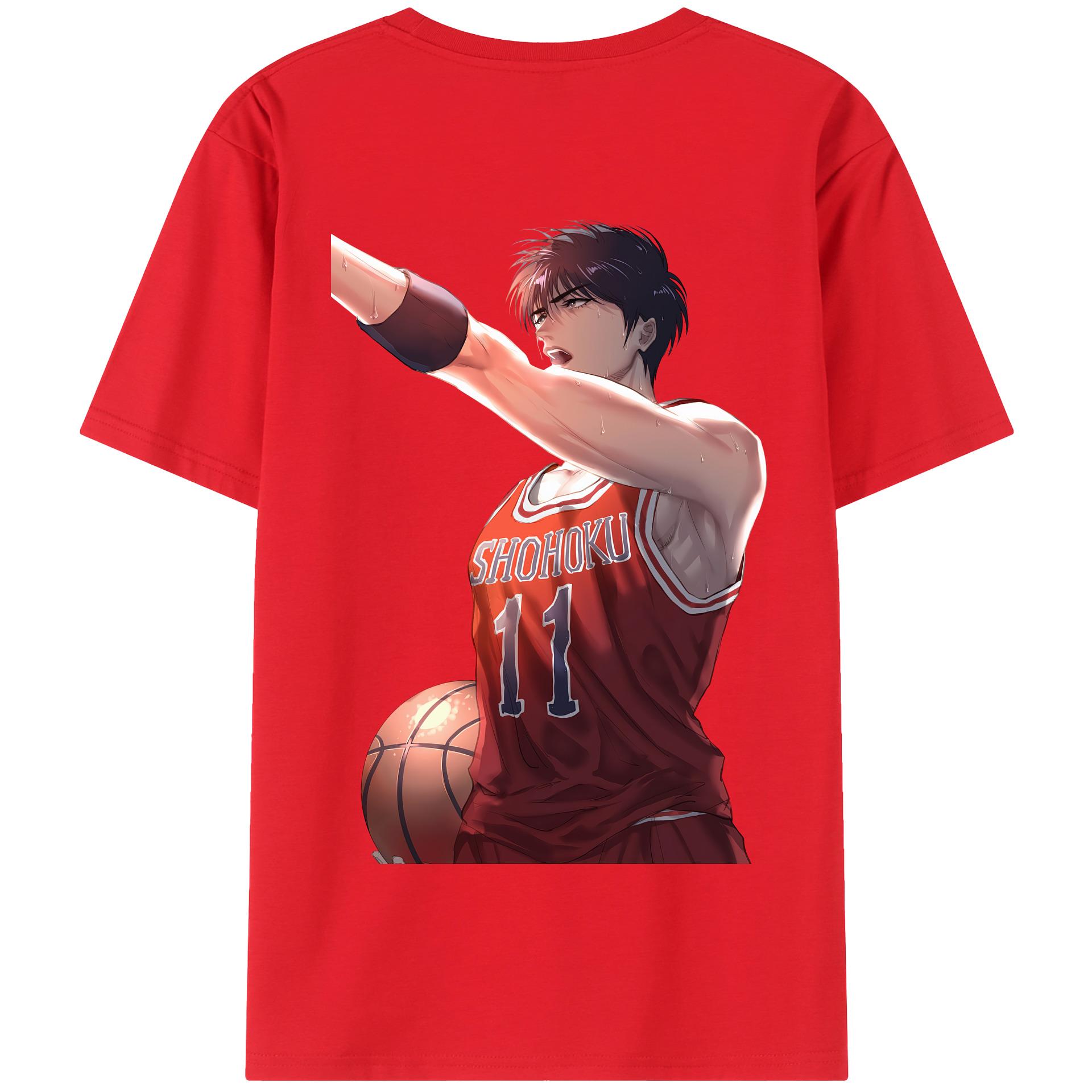 SLAM DUNK／スラムダンク 綿100％半袖Tシャツ（背面プリント）
