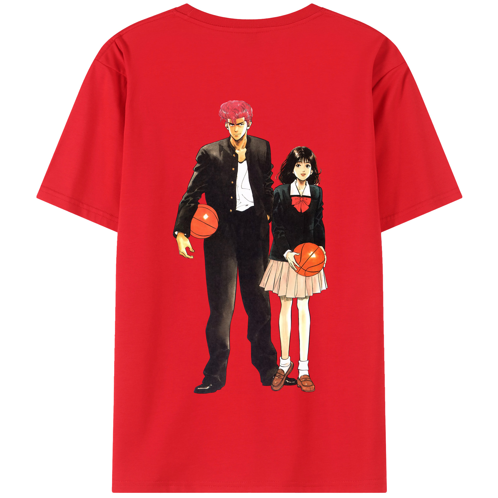 SLAM DUNK／スラムダンク 綿100％半袖Tシャツ（背面プリント）
