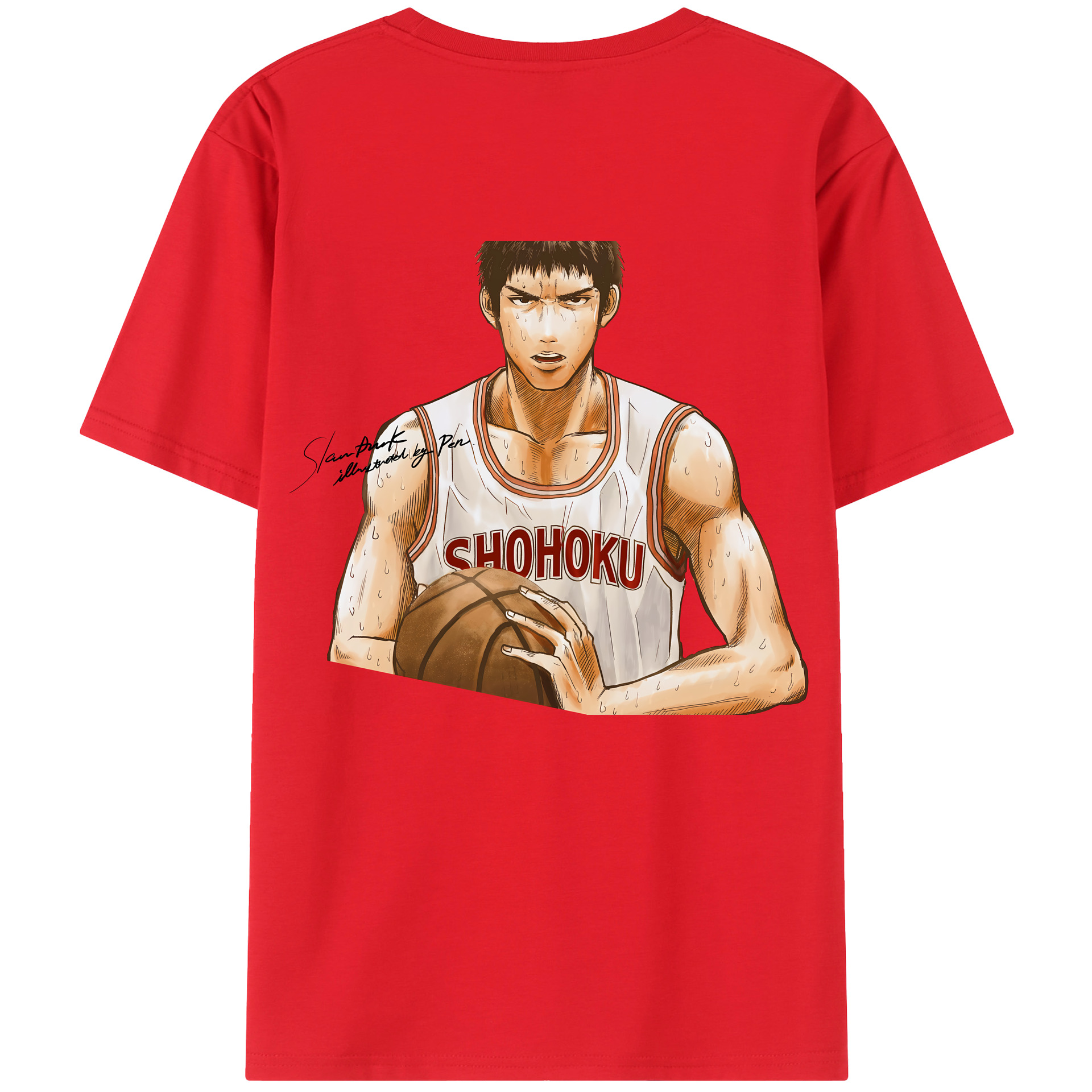 SLAM DUNK／スラムダンク 綿100％半袖Tシャツ（背面プリント）