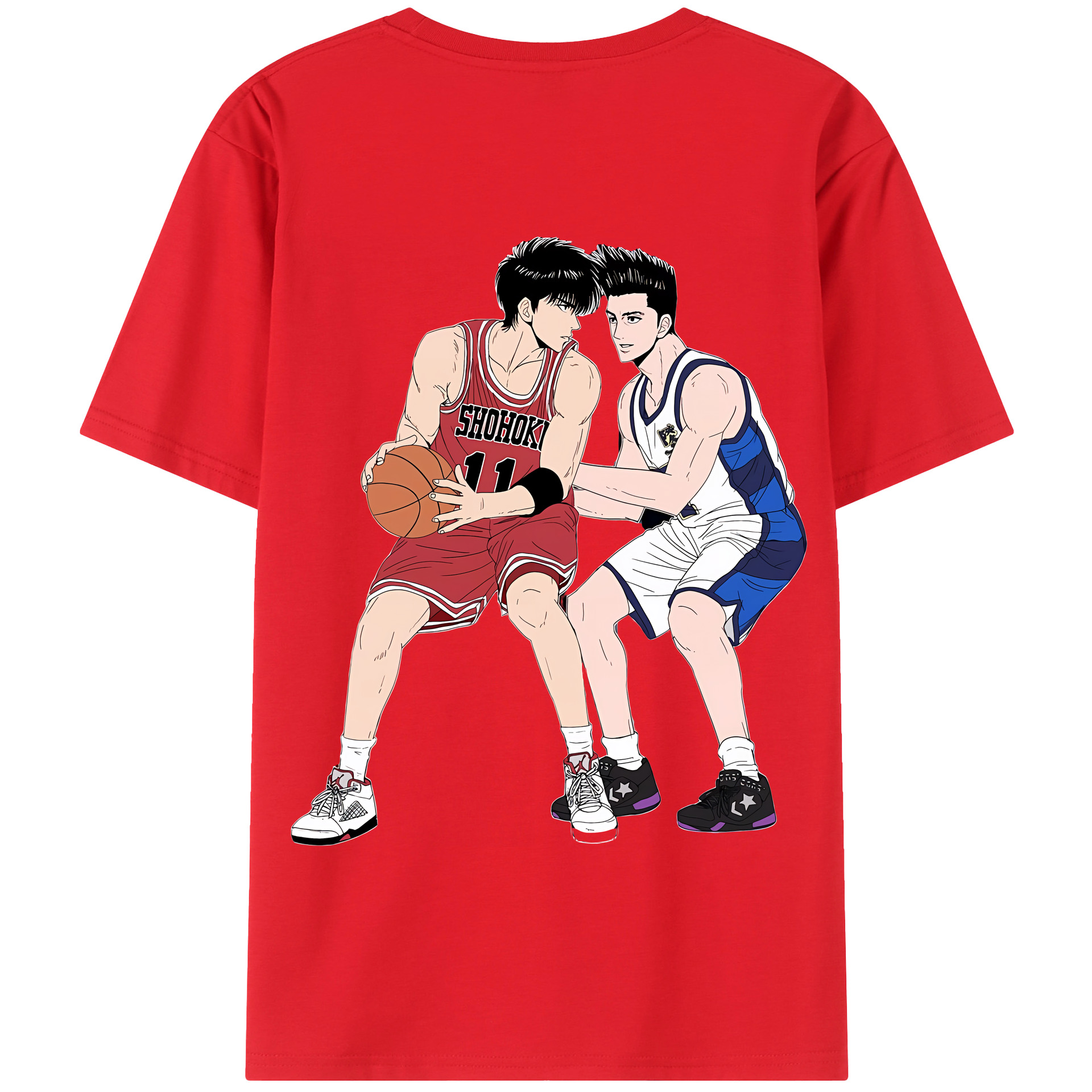 SLAM DUNK／スラムダンク 綿100％半袖Tシャツ（背面プリント）
