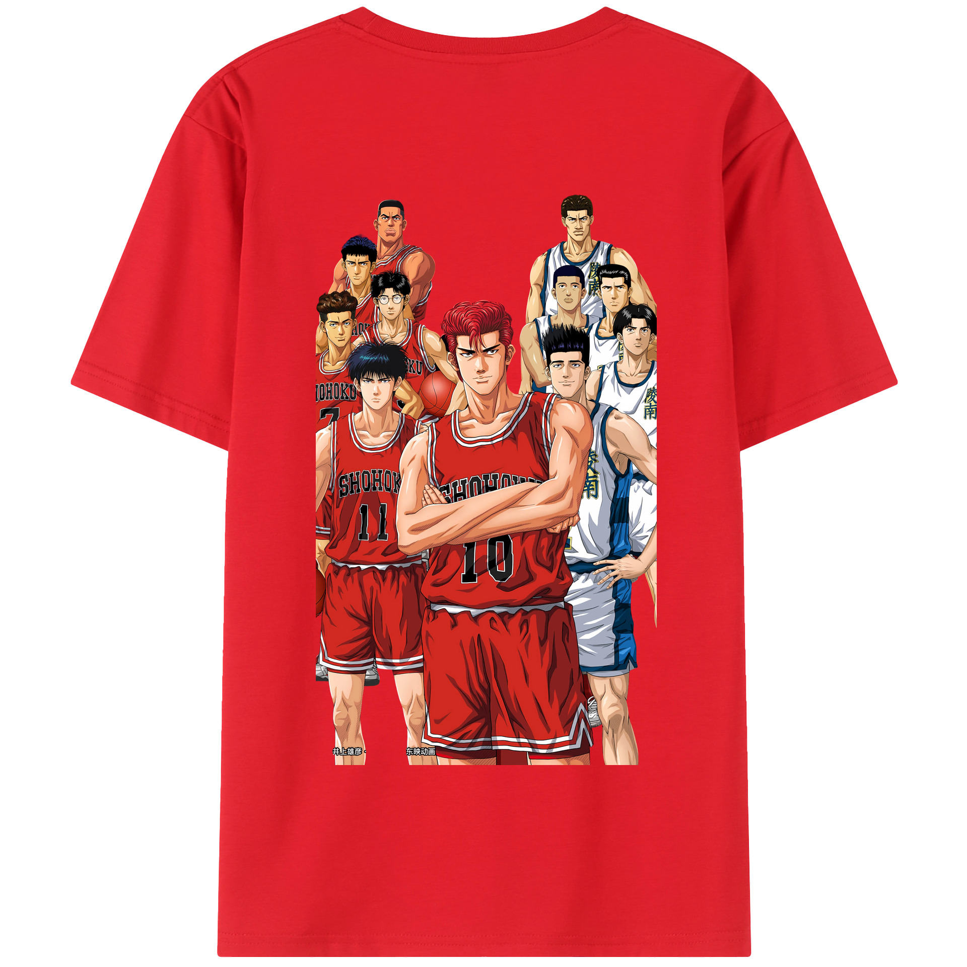 SLAM DUNK／スラムダンク 綿100％半袖Tシャツ（背面プリント）