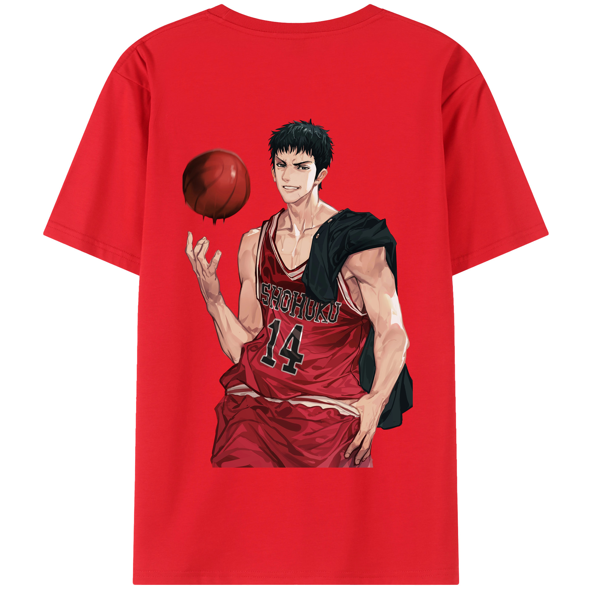 SLAM DUNK／スラムダンク 綿100％半袖Tシャツ（背面プリント）