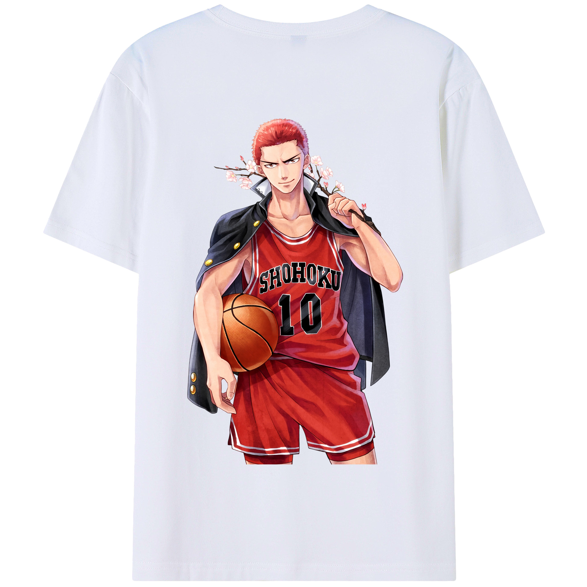SLAM DUNK／スラムダンク 綿100％半袖Tシャツ（背面プリント）