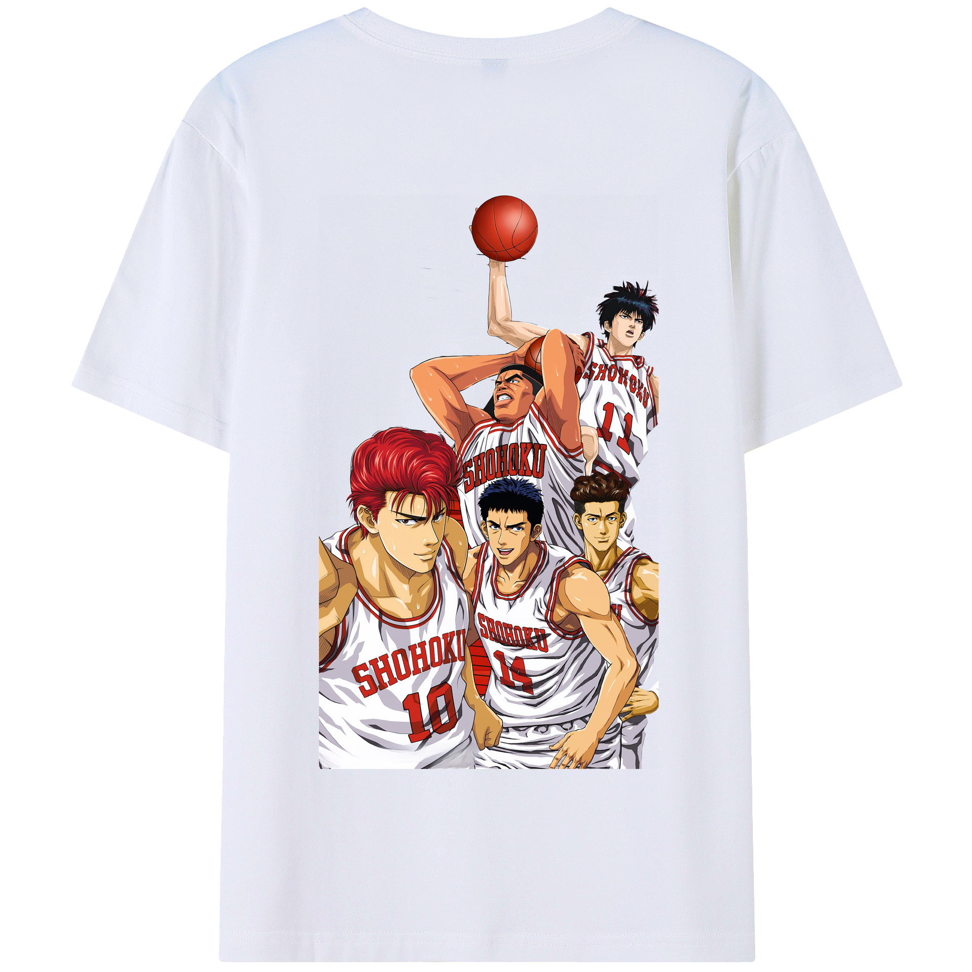 SLAM DUNK／スラムダンク 綿100％半袖Tシャツ（背面プリント）