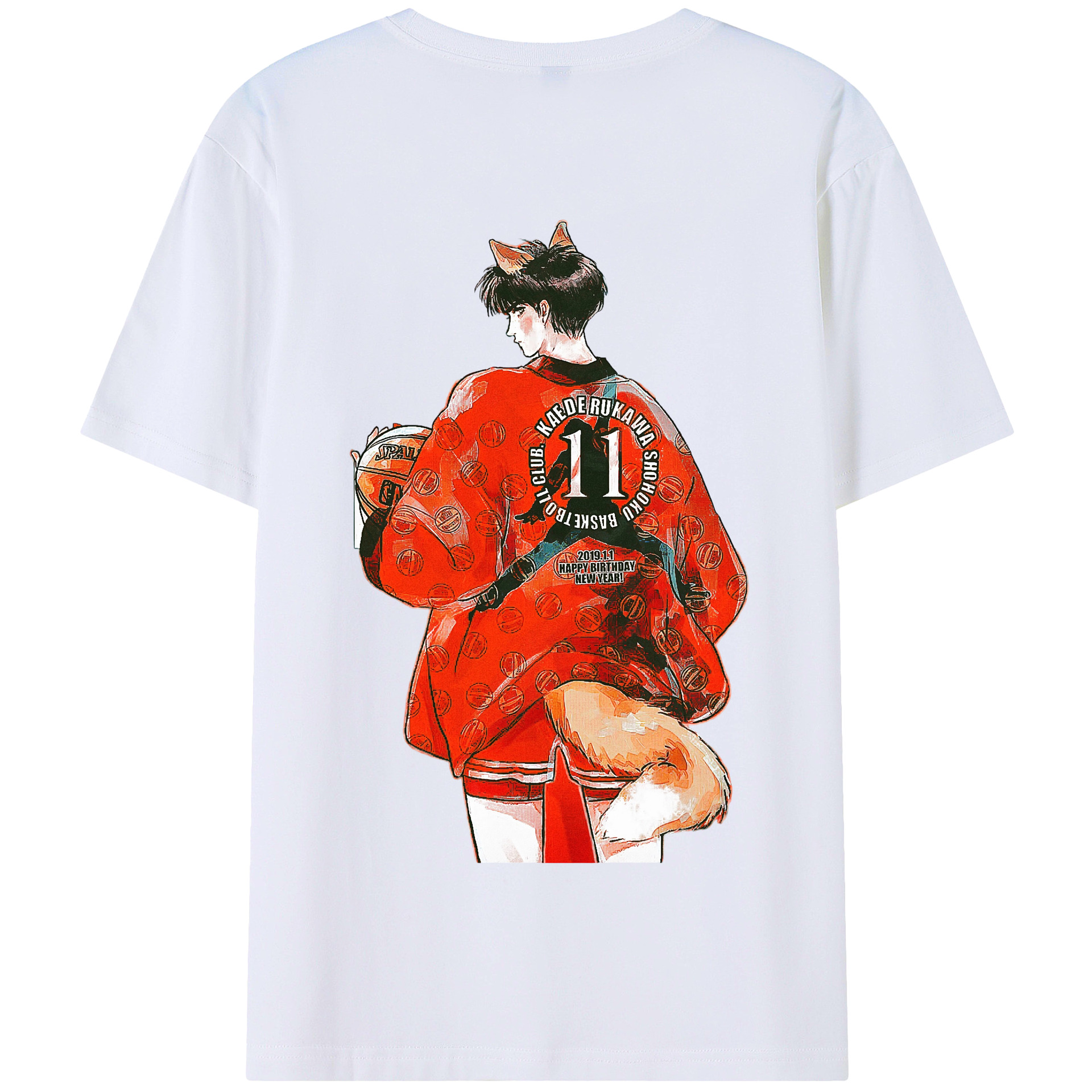 SLAM DUNK／スラムダンク 綿100％半袖Tシャツ（背面プリント）
