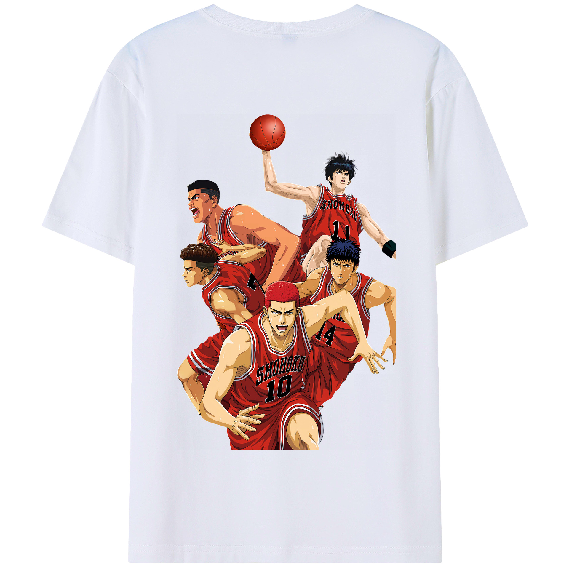 SLAM DUNK／スラムダンク 綿100％半袖Tシャツ（背面プリント）