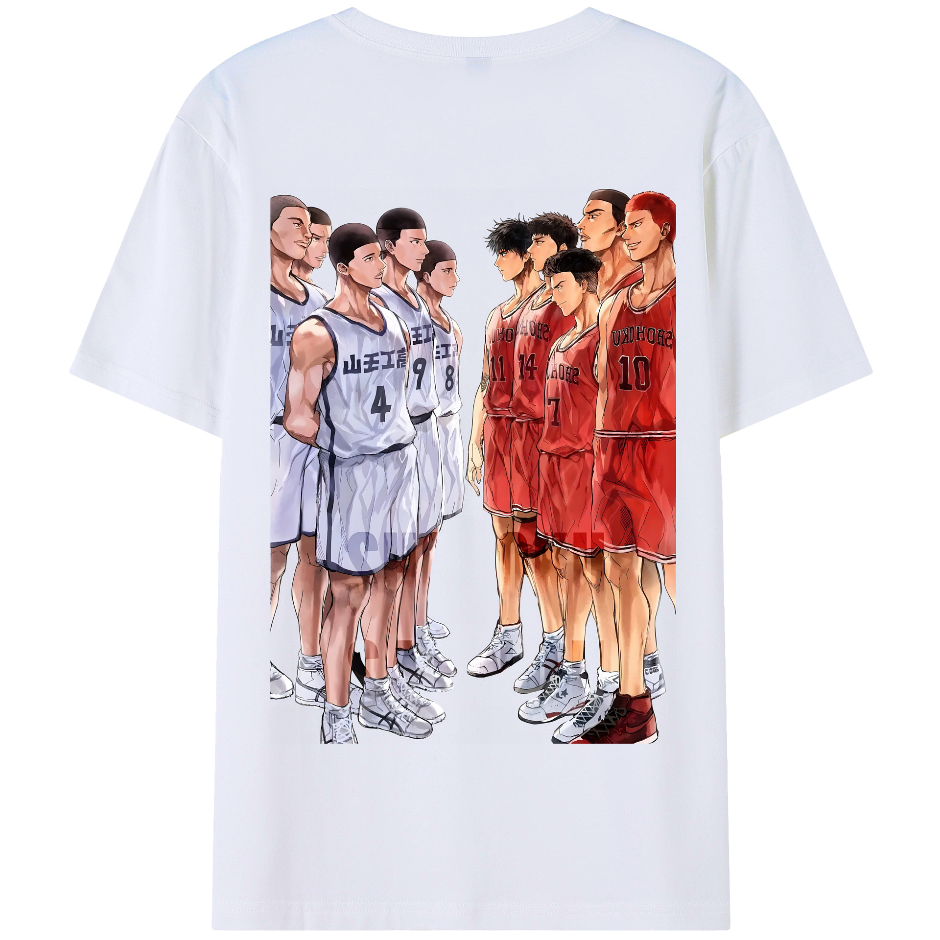 SLAM DUNK／スラムダンク 綿100％半袖Tシャツ（背面プリント）