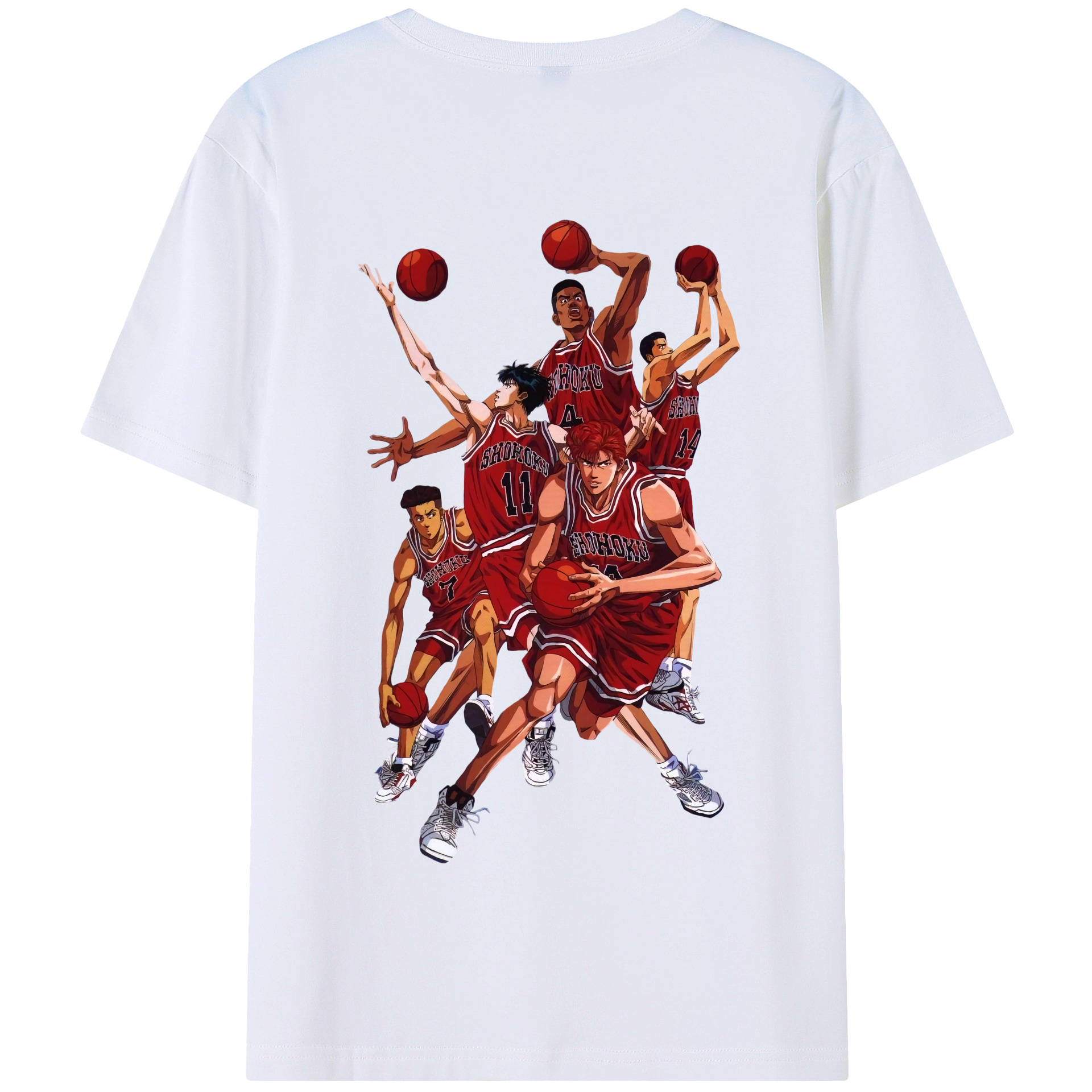SLAM DUNK／スラムダンク 綿100％半袖Tシャツ（背面プリント）