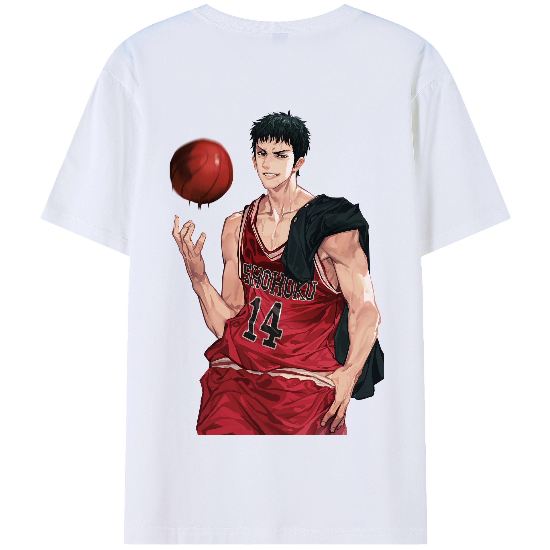 SLAM DUNK／スラムダンク 綿100％半袖Tシャツ（背面プリント）