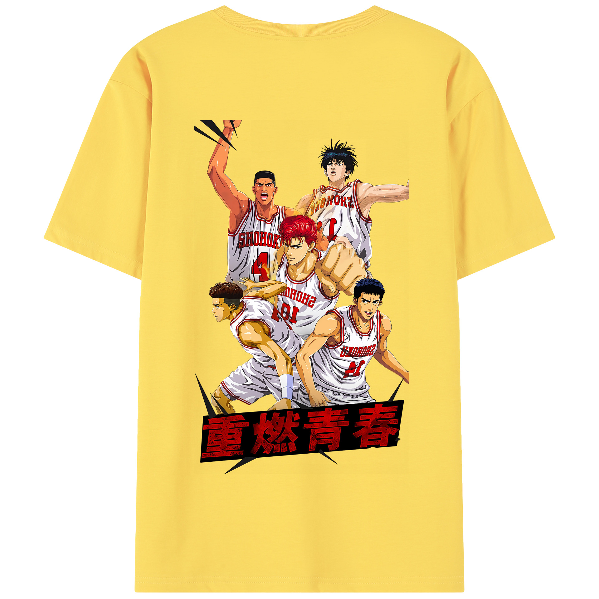 SLAM DUNK／スラムダンク 綿100％半袖Tシャツ（背面プリント）