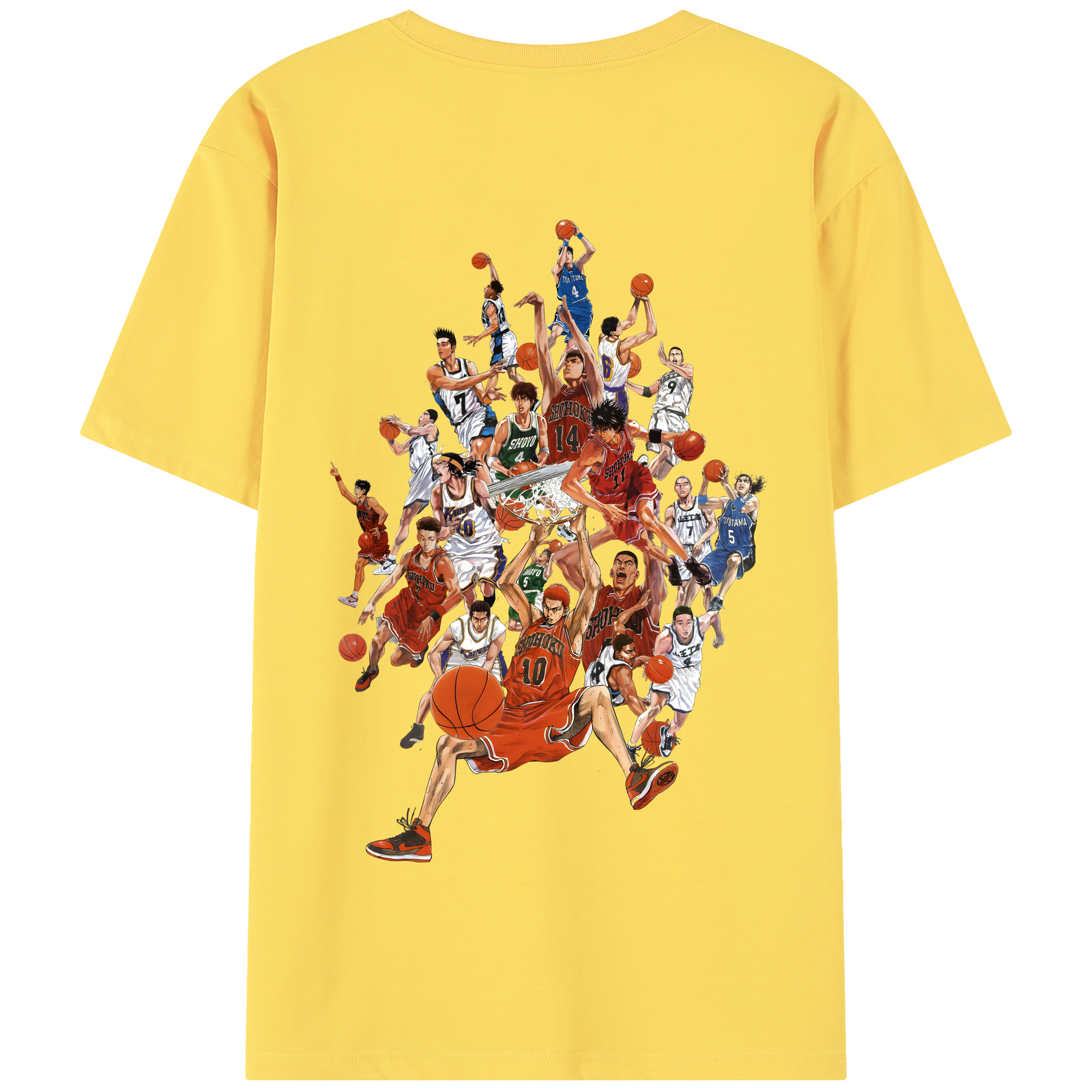 SLAM DUNK／スラムダンク 綿100％半袖Tシャツ（背面プリント）