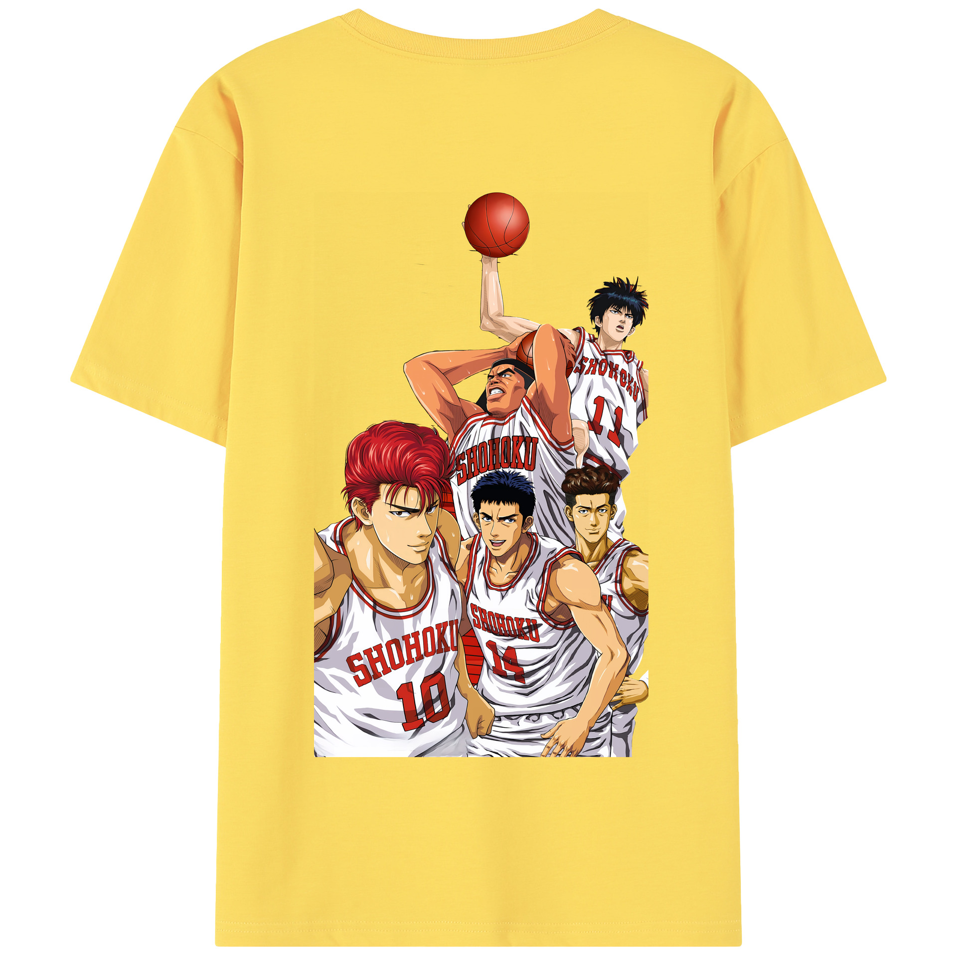 SLAM DUNK／スラムダンク 綿100％半袖Tシャツ（背面プリント）