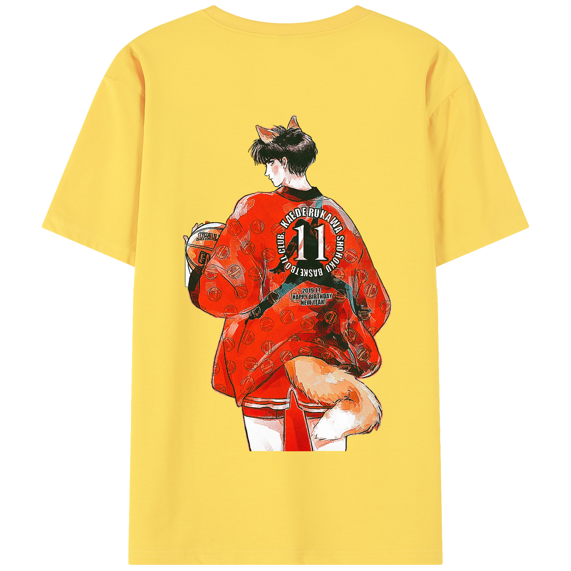 SLAM DUNK／スラムダンク 綿100％半袖Tシャツ（背面プリント）