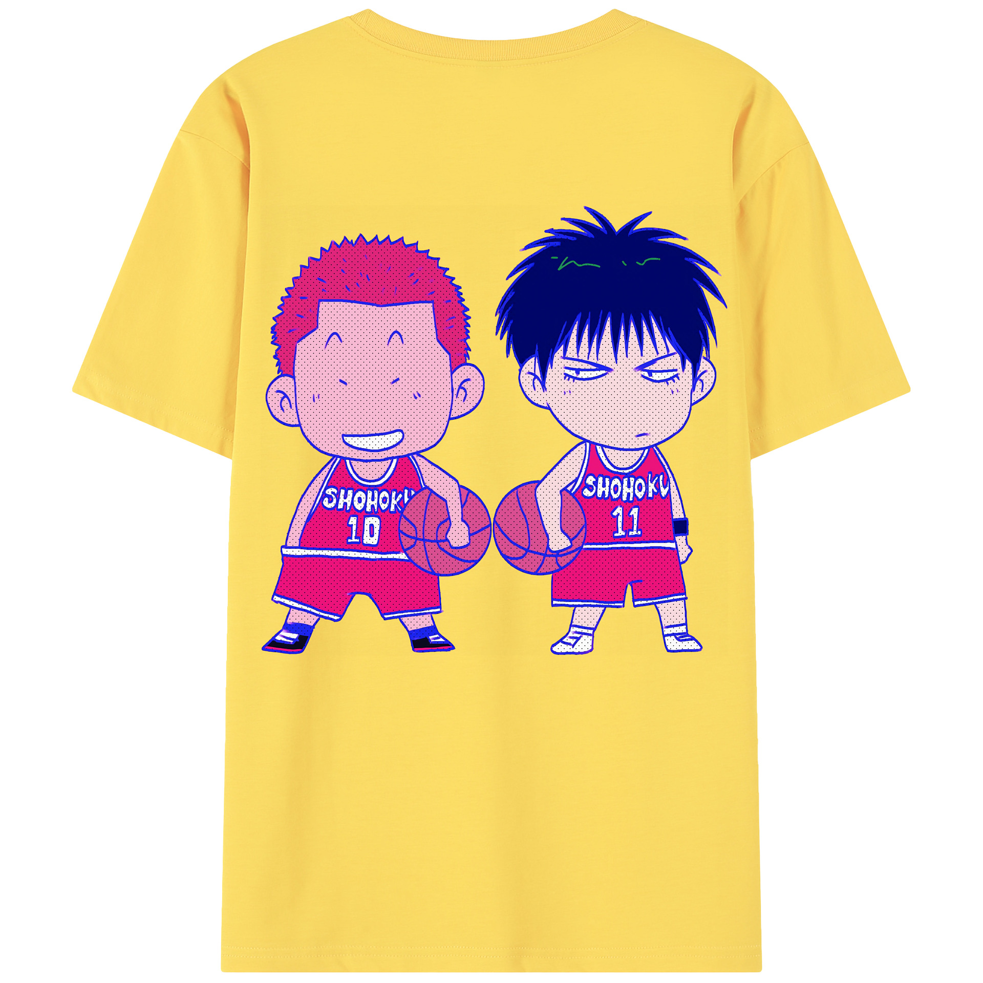 SLAM DUNK／スラムダンク 綿100％半袖Tシャツ（背面プリント）