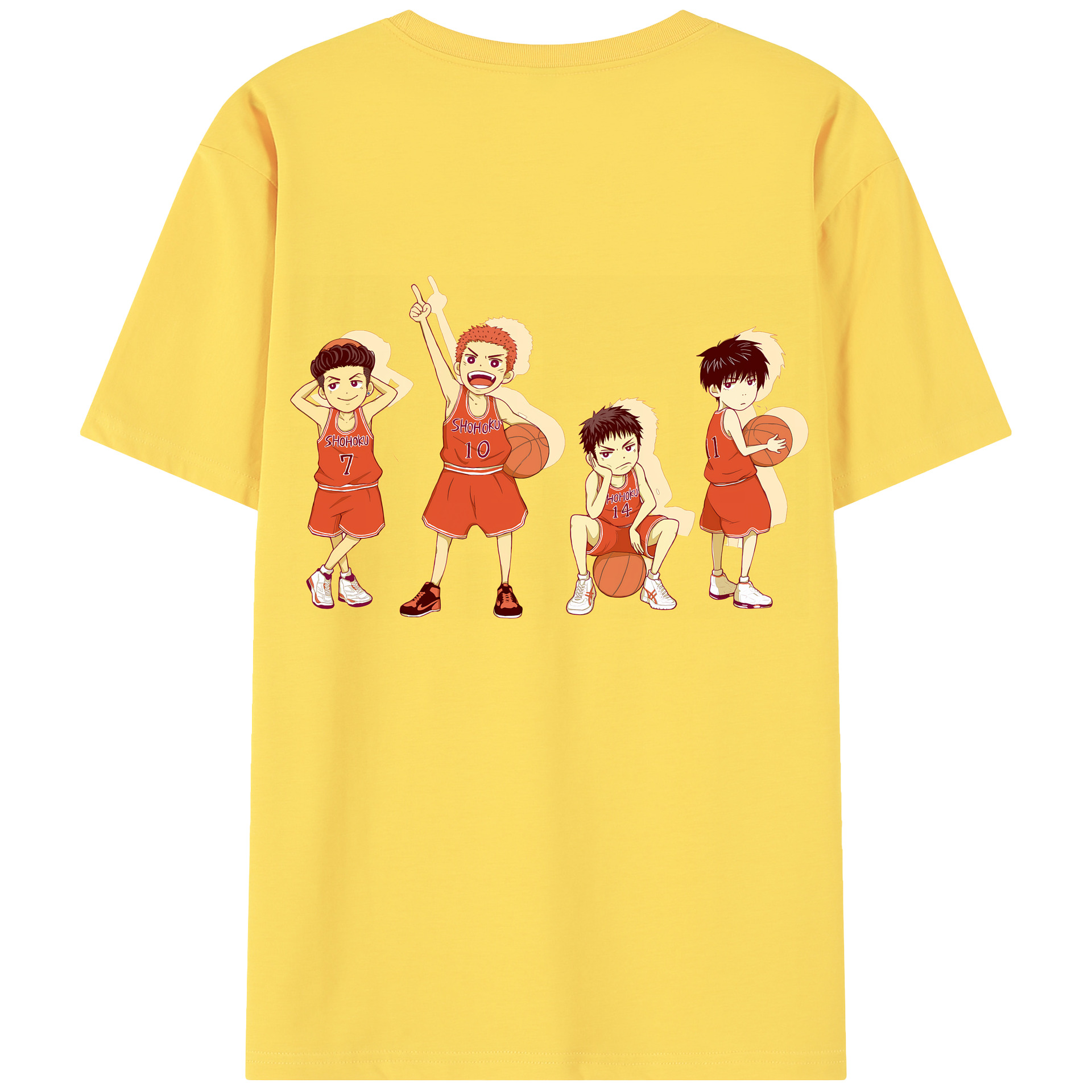 SLAM DUNK／スラムダンク 綿100％半袖Tシャツ（背面プリント）