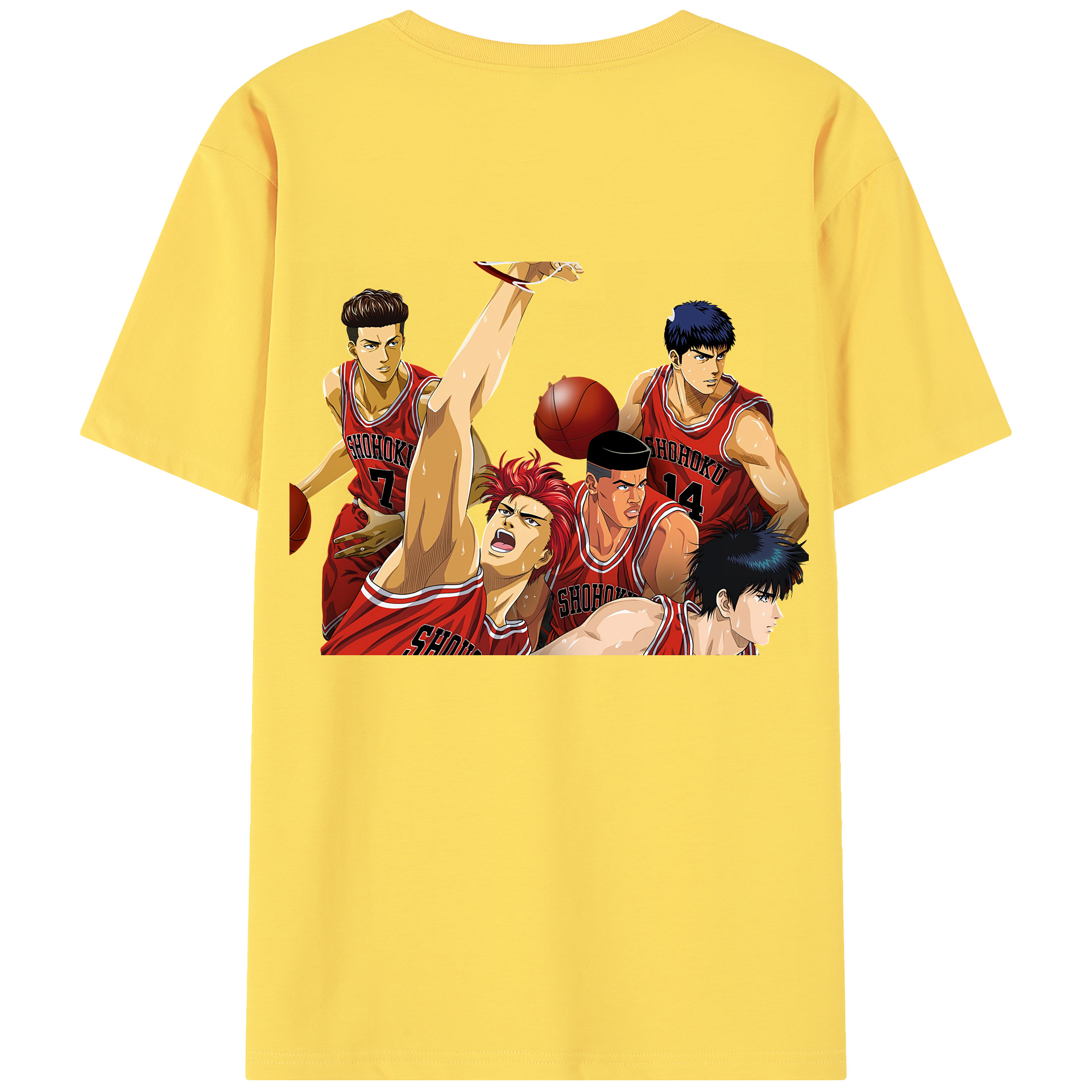 SLAM DUNK／スラムダンク 綿100％半袖Tシャツ（背面プリント）