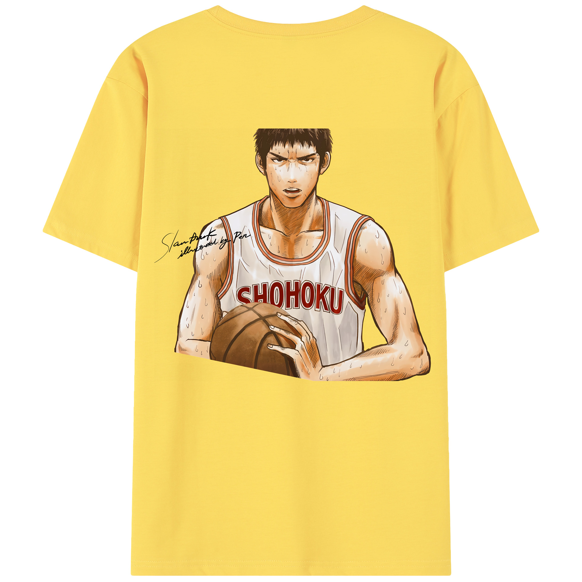 SLAM DUNK／スラムダンク 綿100％半袖Tシャツ（背面プリント）