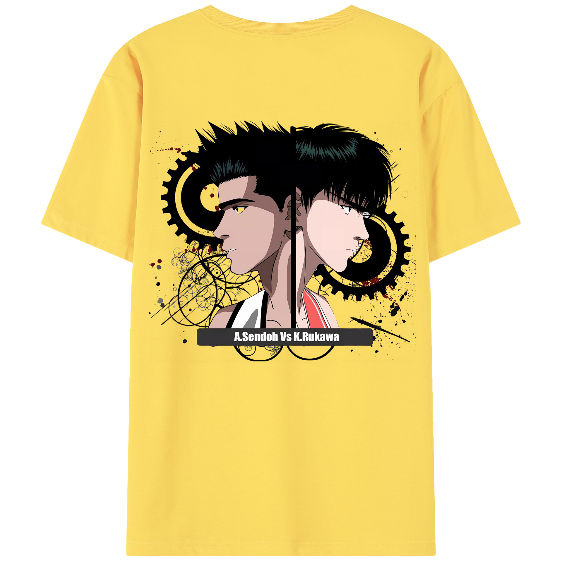 SLAM DUNK／スラムダンク 綿100％半袖Tシャツ（背面プリント）