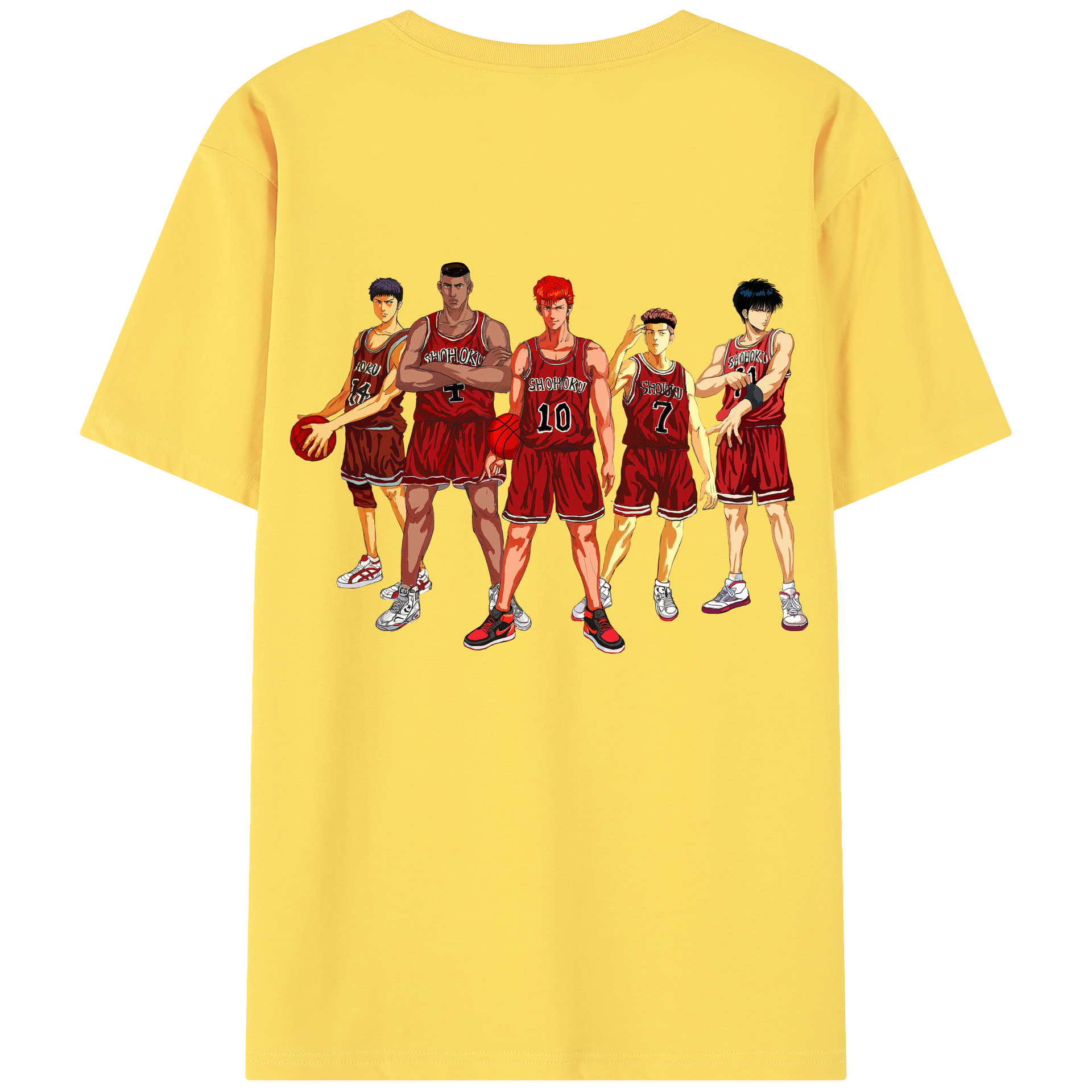 SLAM DUNK／スラムダンク 綿100％半袖Tシャツ（背面プリント）