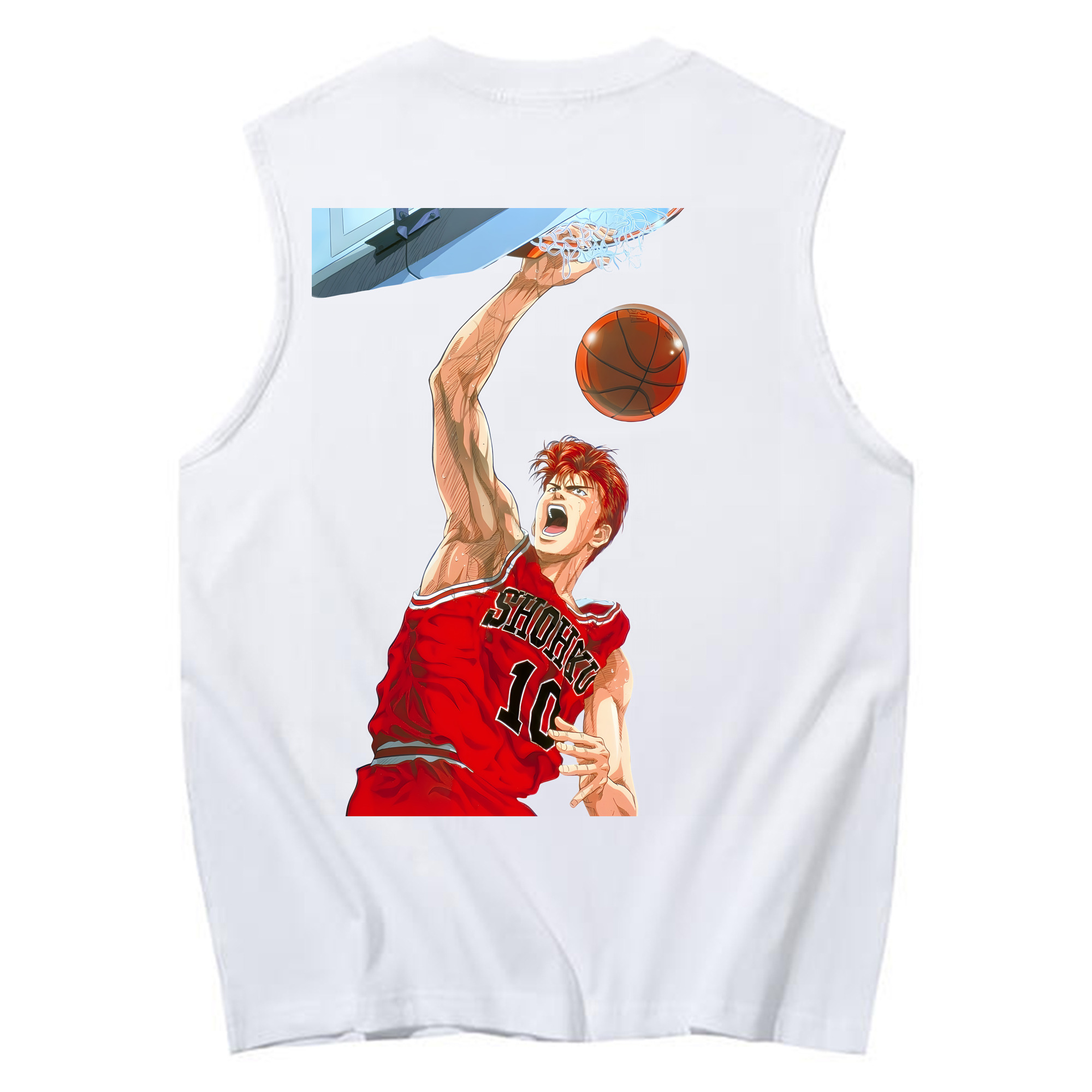 （画像用） SLAM DUNK／スラムダンク コットン100％タンクトップ（背面プリント）