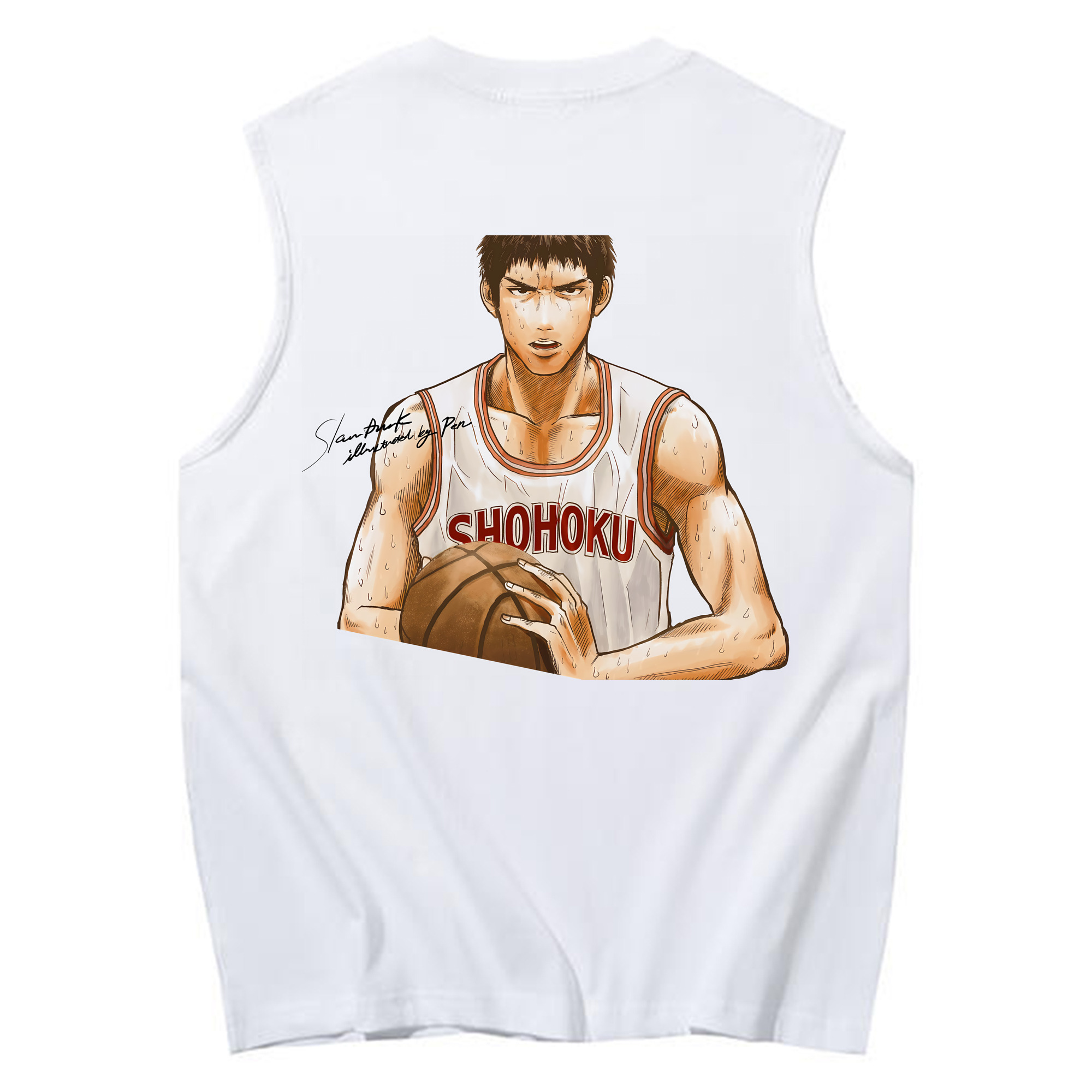 （画像用） SLAM DUNK／スラムダンク コットン100％タンクトップ（背面プリント）