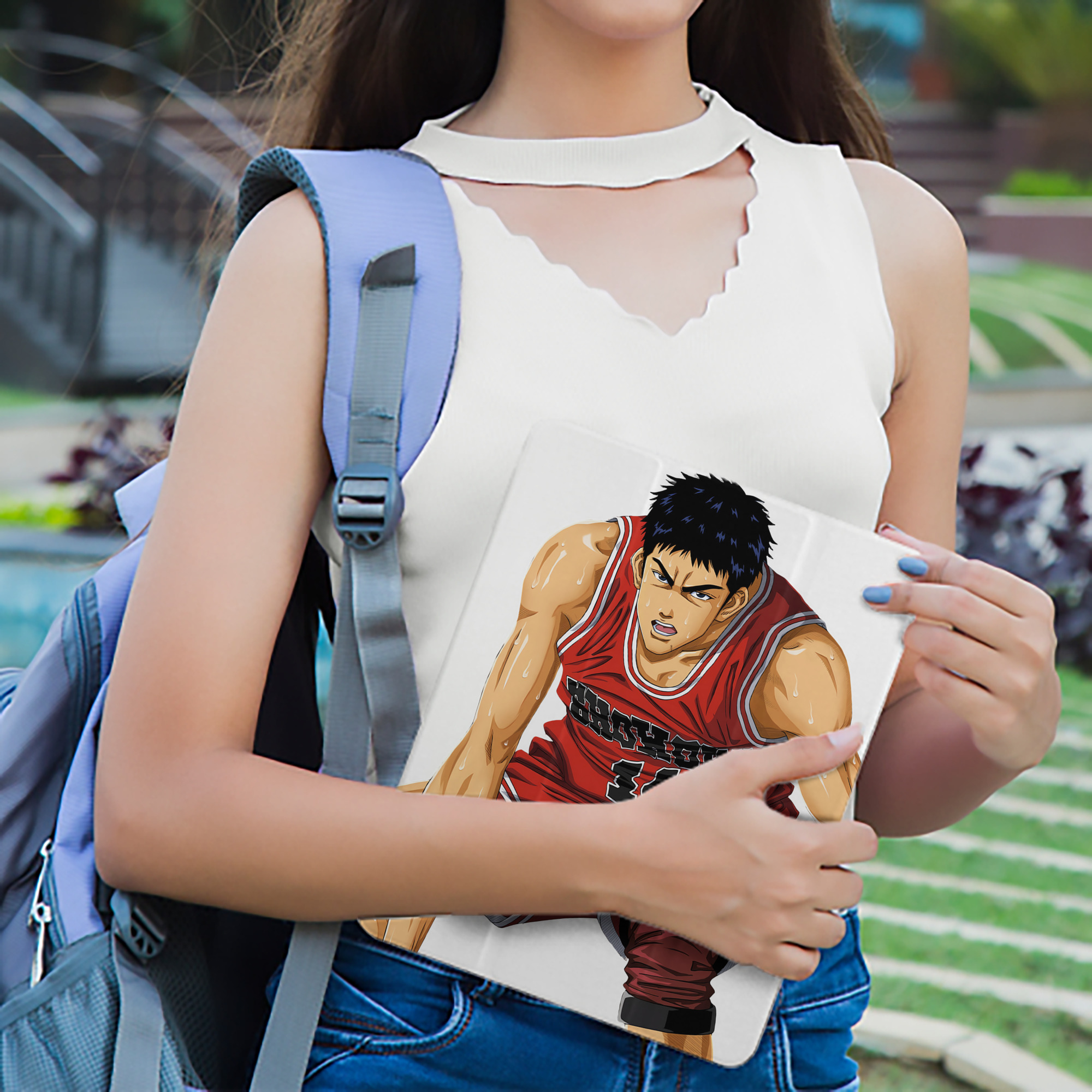SLAM DUNK／スラムダンク IPad ケース ペン収納付き 三つ折りスタンド PUレザー×シリコン 対応機種9.5/10.5/10.9インチ