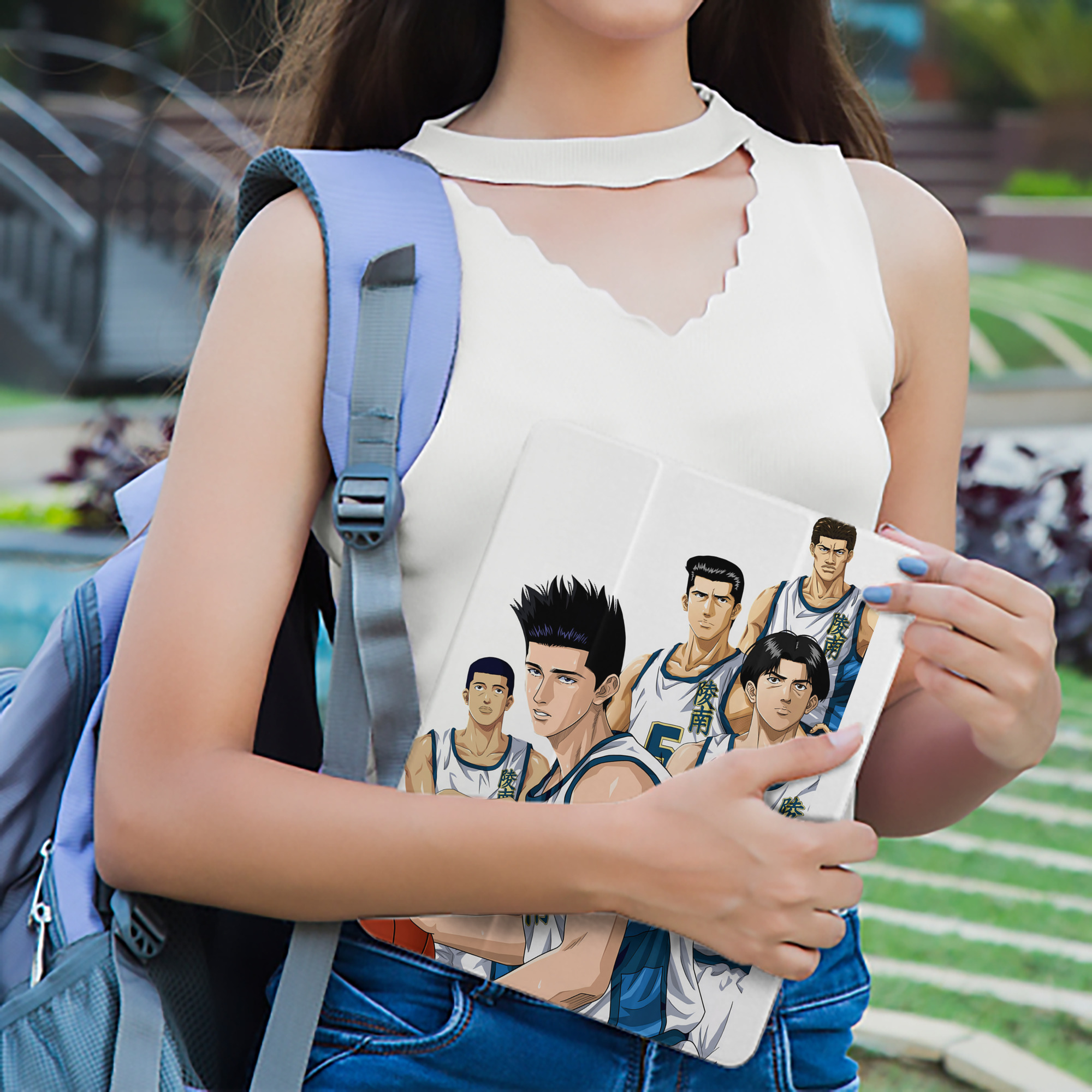 SLAM DUNK／スラムダンク IPad ケース ペン収納付き 三つ折りスタンド PUレザー×シリコン 対応機種9.5/10.5/10.9インチ