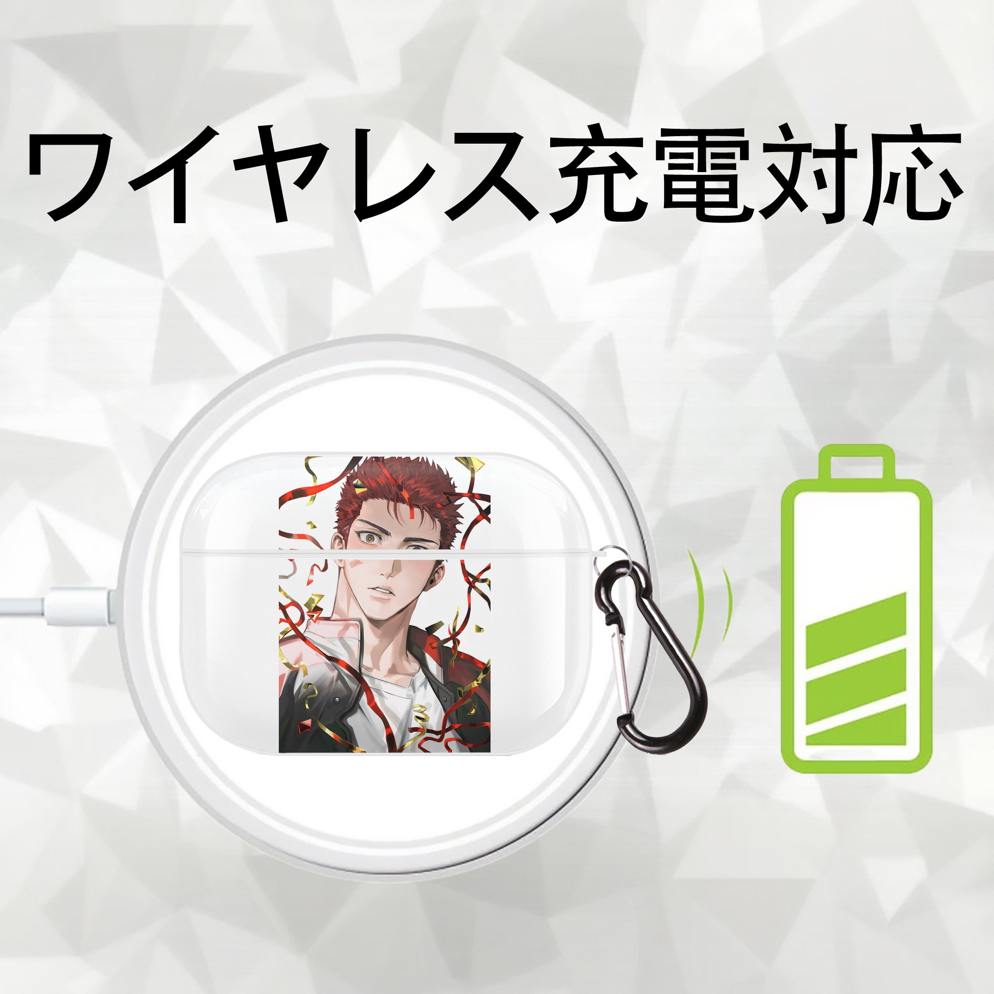 SLAM DUNK／スラムダンク 【AirPods Pro用】ハードシェル保護ケース 耐衝撃・防指紋・カラビナ付き商品仕様