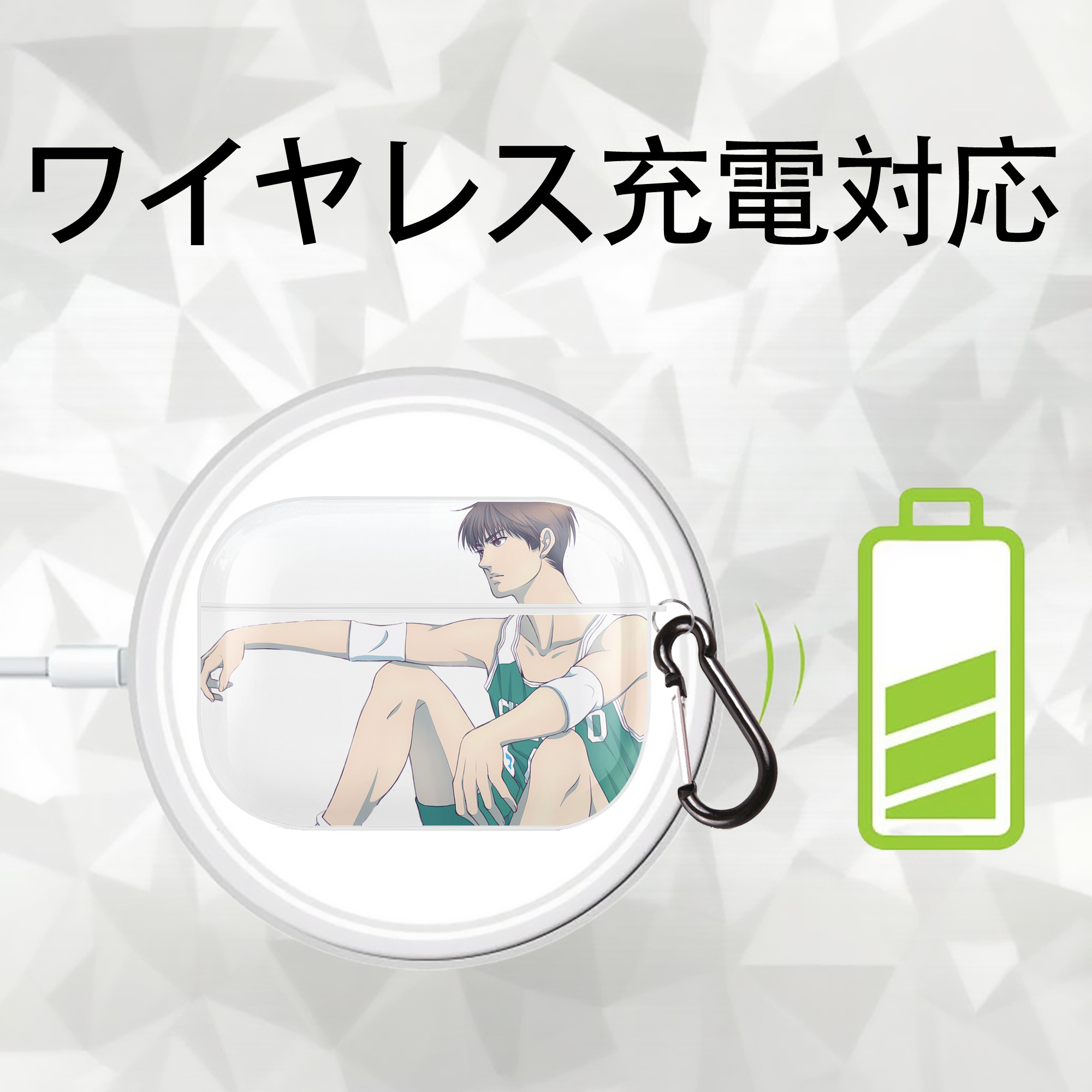 SLAM DUNK／スラムダンク 【AirPods Pro用】ハードシェル保護ケース 耐衝撃・防指紋・カラビナ付き商品仕様